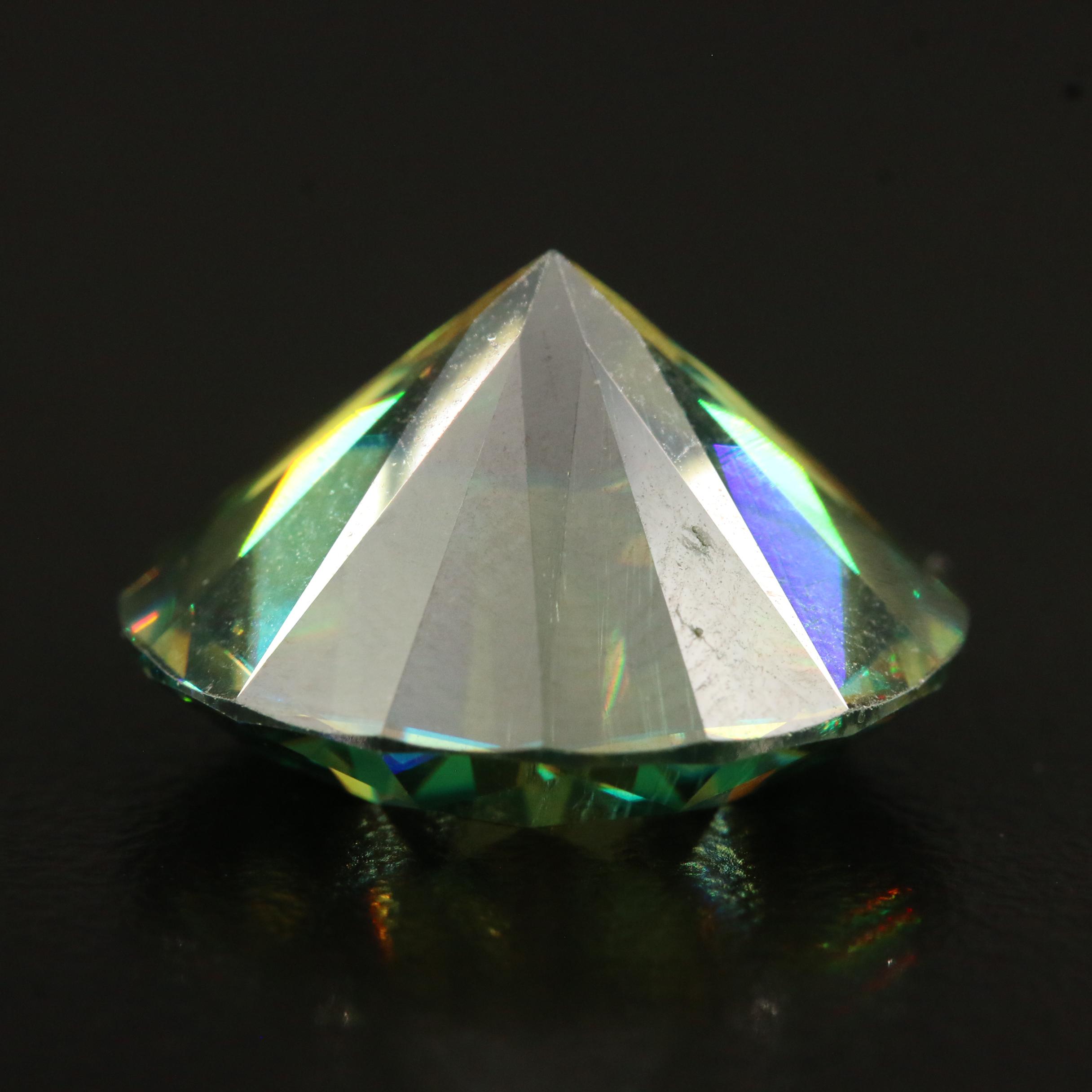 Loose Lab Grown 18.25 CT Round Faceted Moissanite