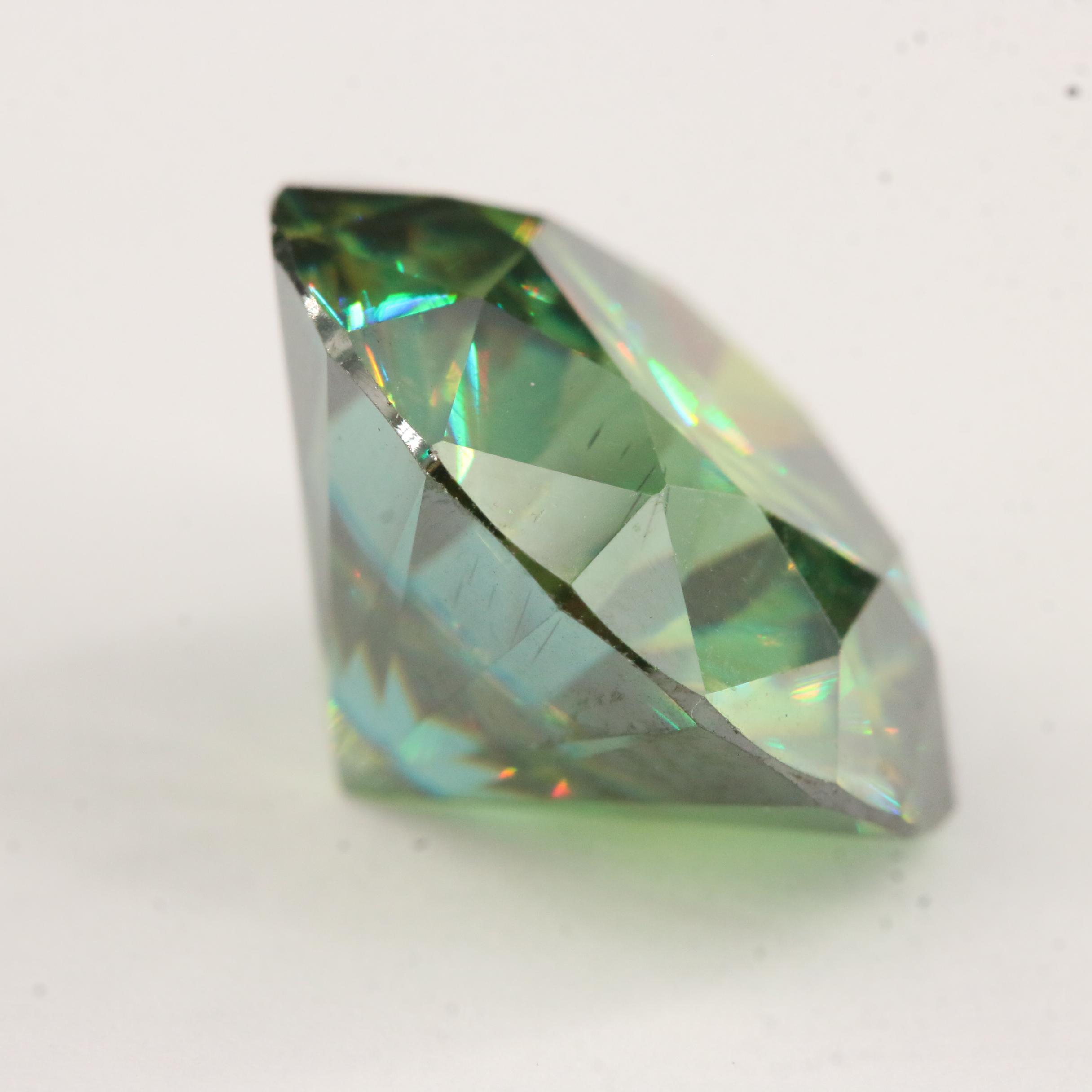 Loose Lab Grown 18.25 CT Round Faceted Moissanite