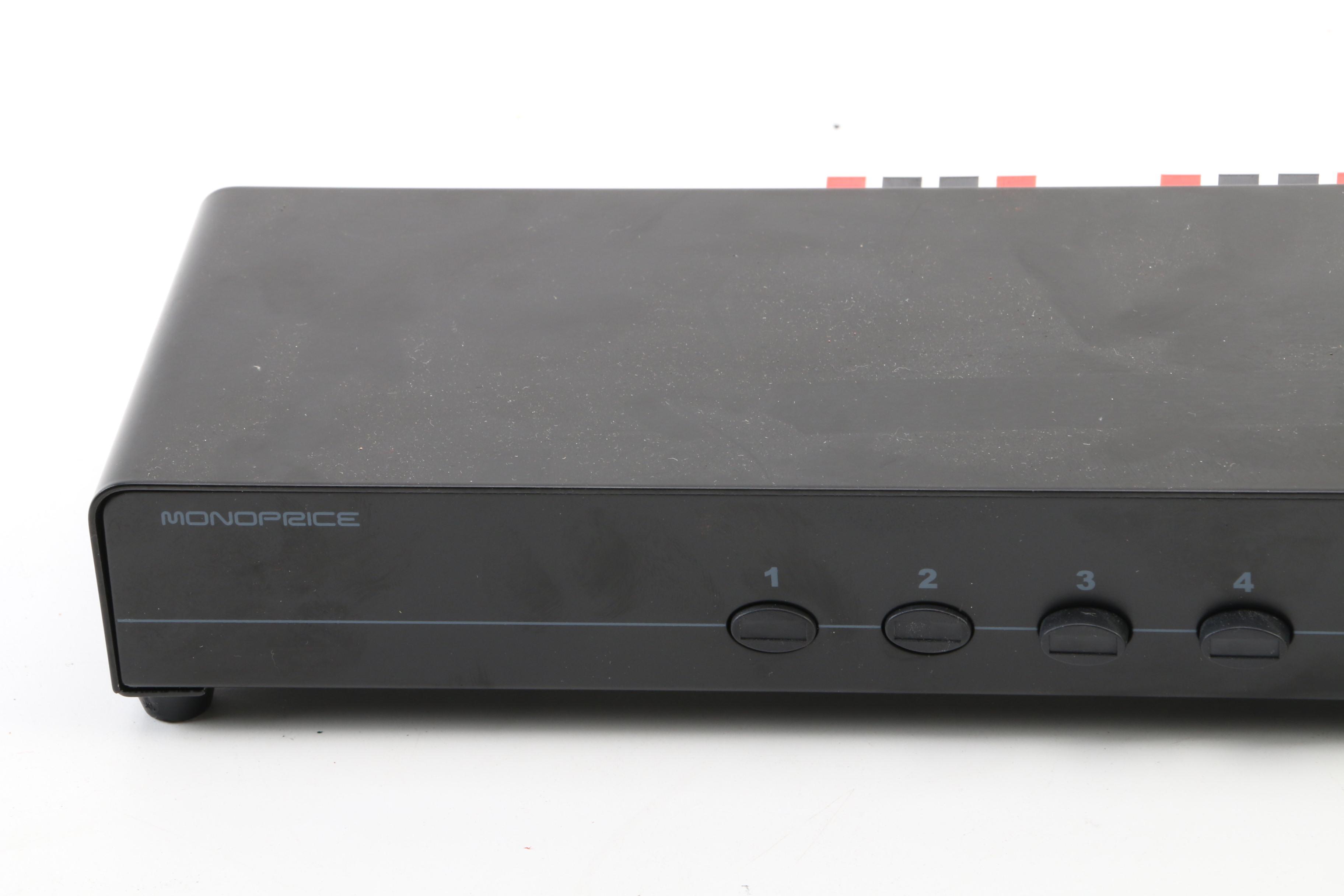 Denon AVR-1911 Home Theater Receiver with Monoprice Speaker Selector