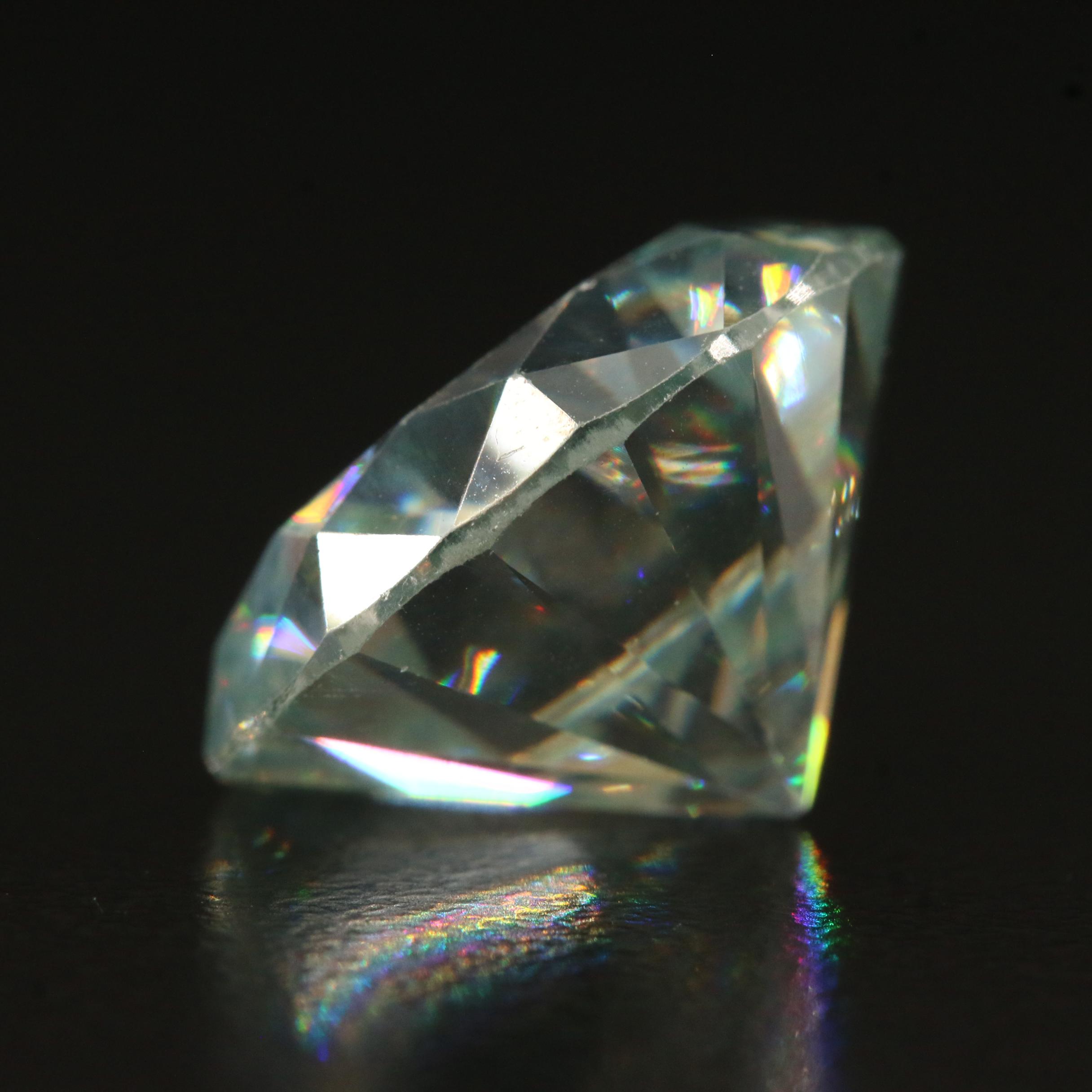 Loose Lab Grown 14.78 CT Round Faceted Moissanite
