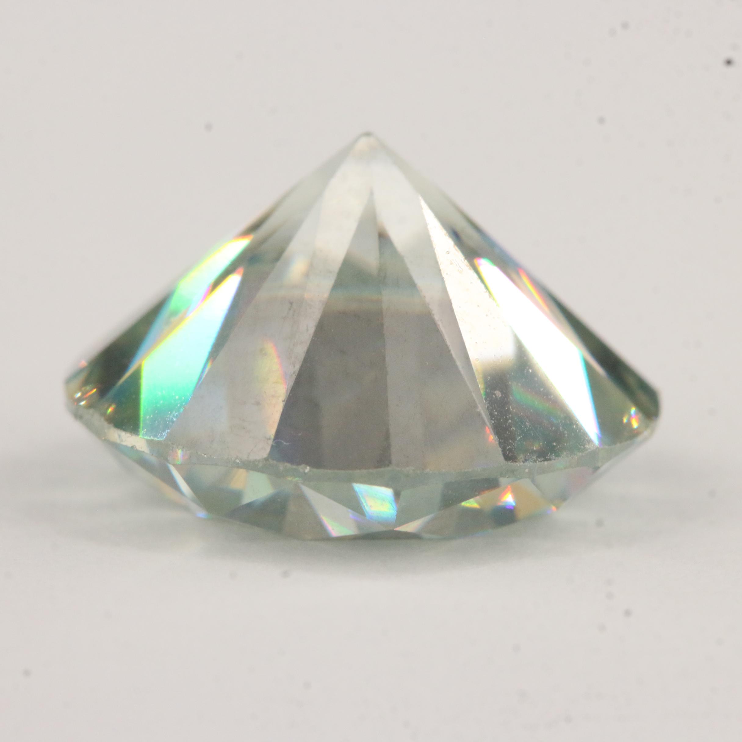 Loose Lab Grown 14.78 CT Round Faceted Moissanite