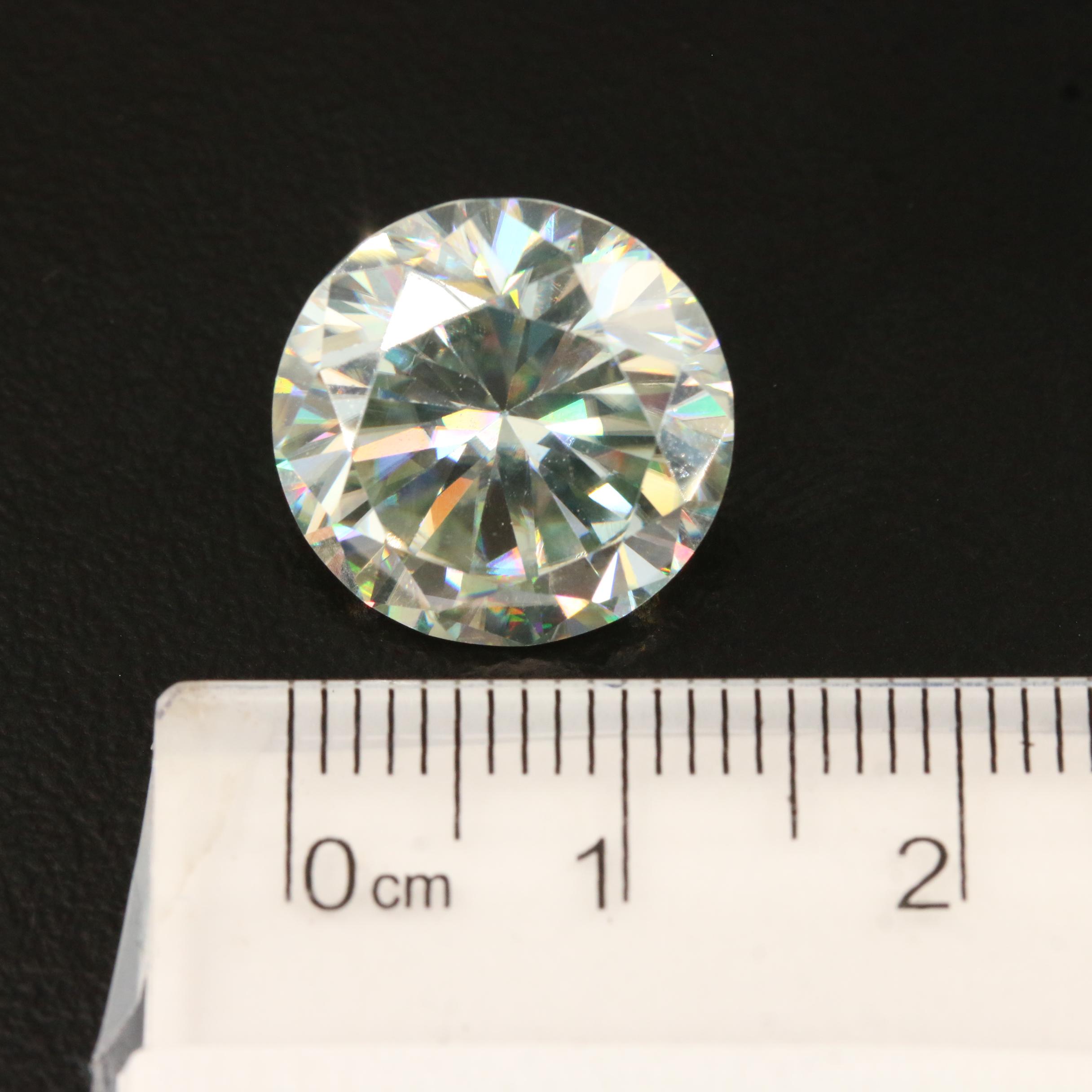 Loose Lab Grown 9.52 CT Round Faceted Moissanite