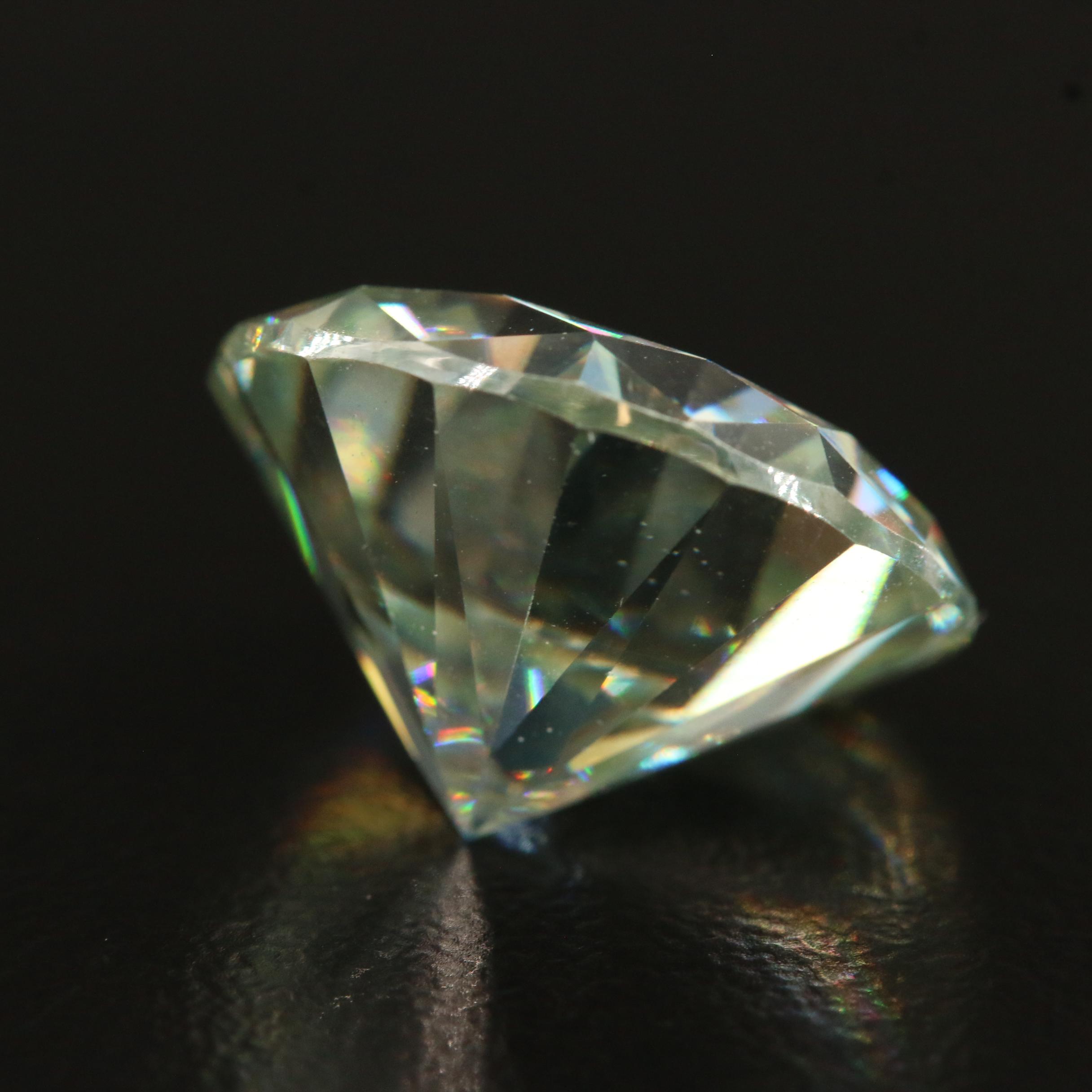 Loose Lab Grown 9.52 CT Round Faceted Moissanite