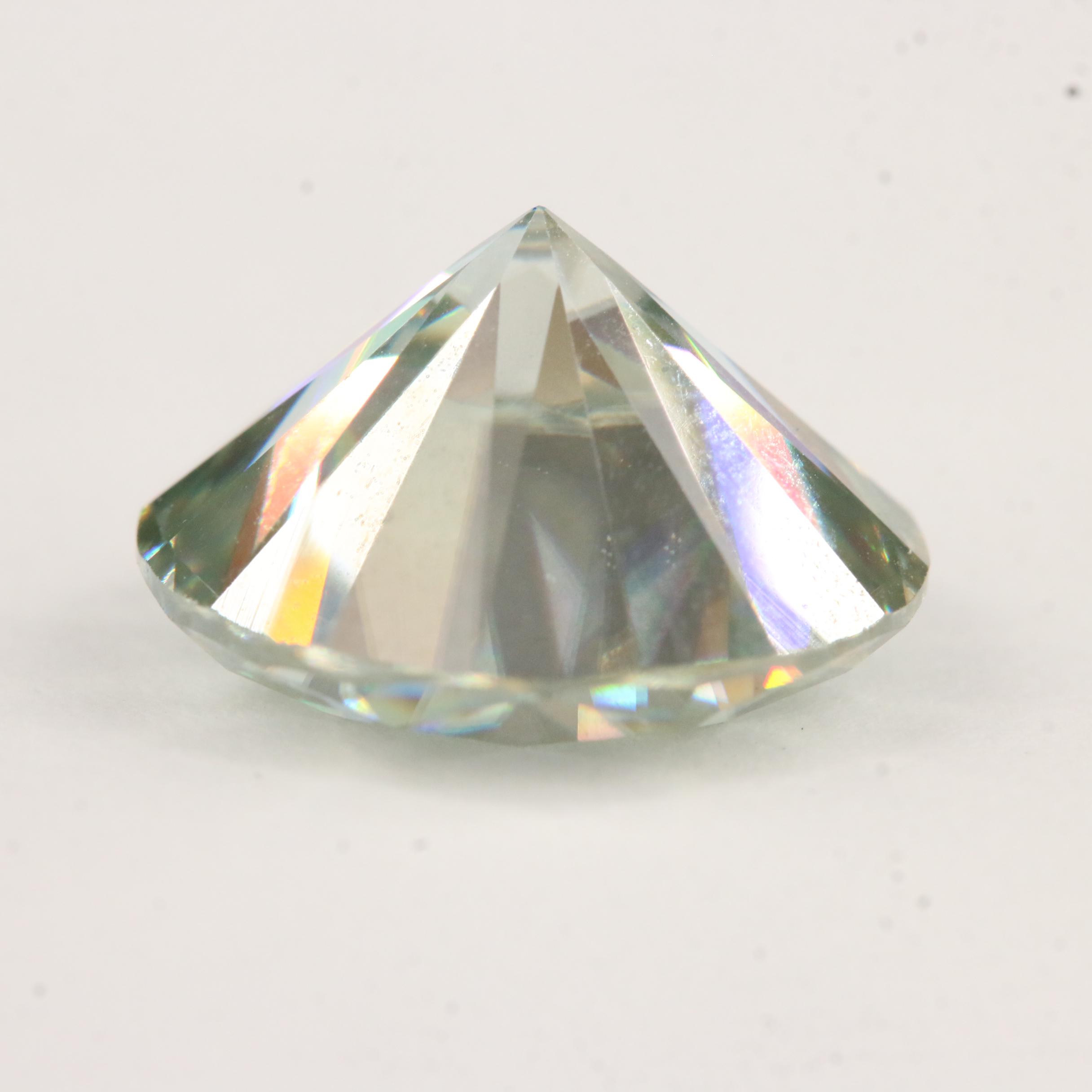 Loose Lab Grown 9.52 CT Round Faceted Moissanite