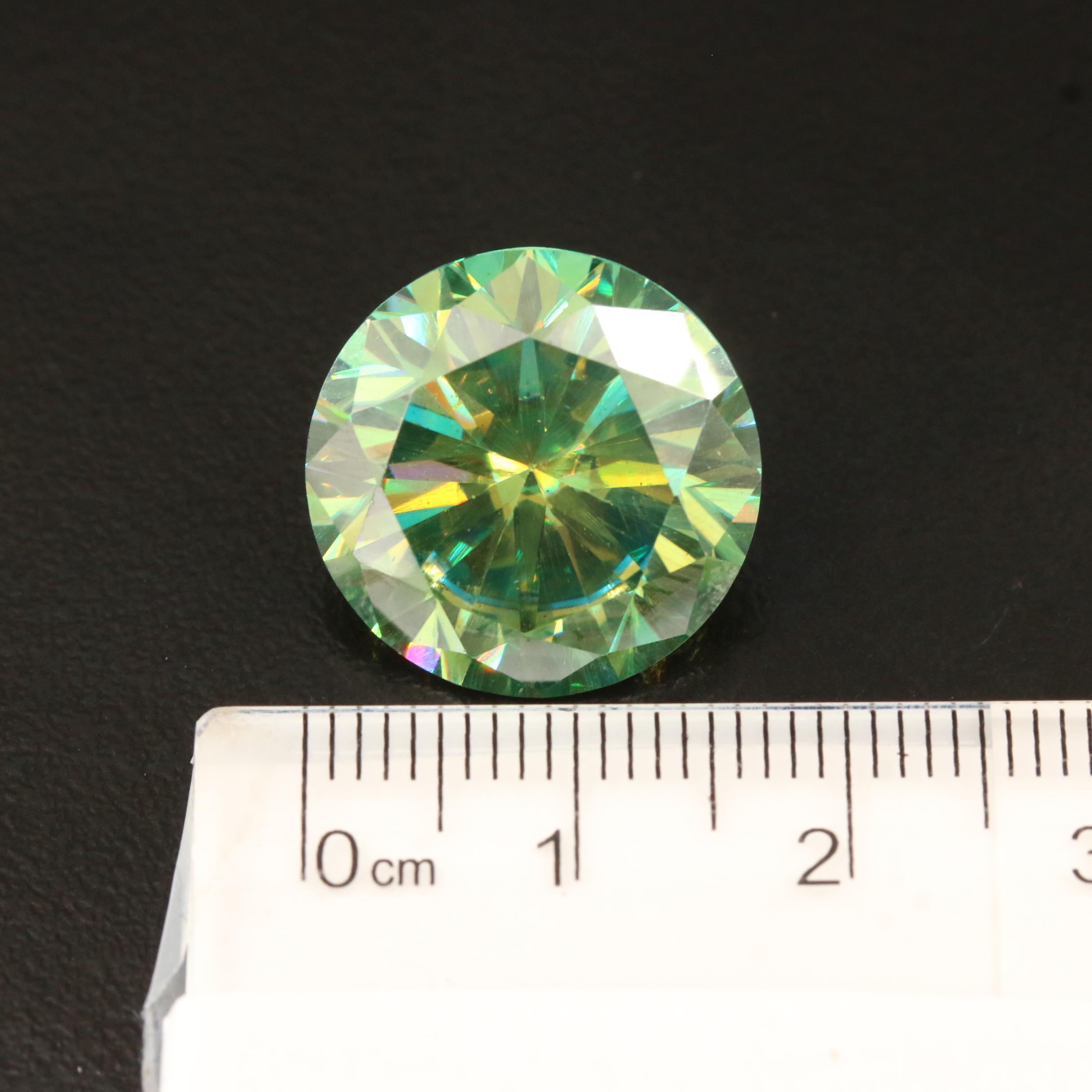 Loose Lab Grown 16.49 CT Round Faceted Moissanite