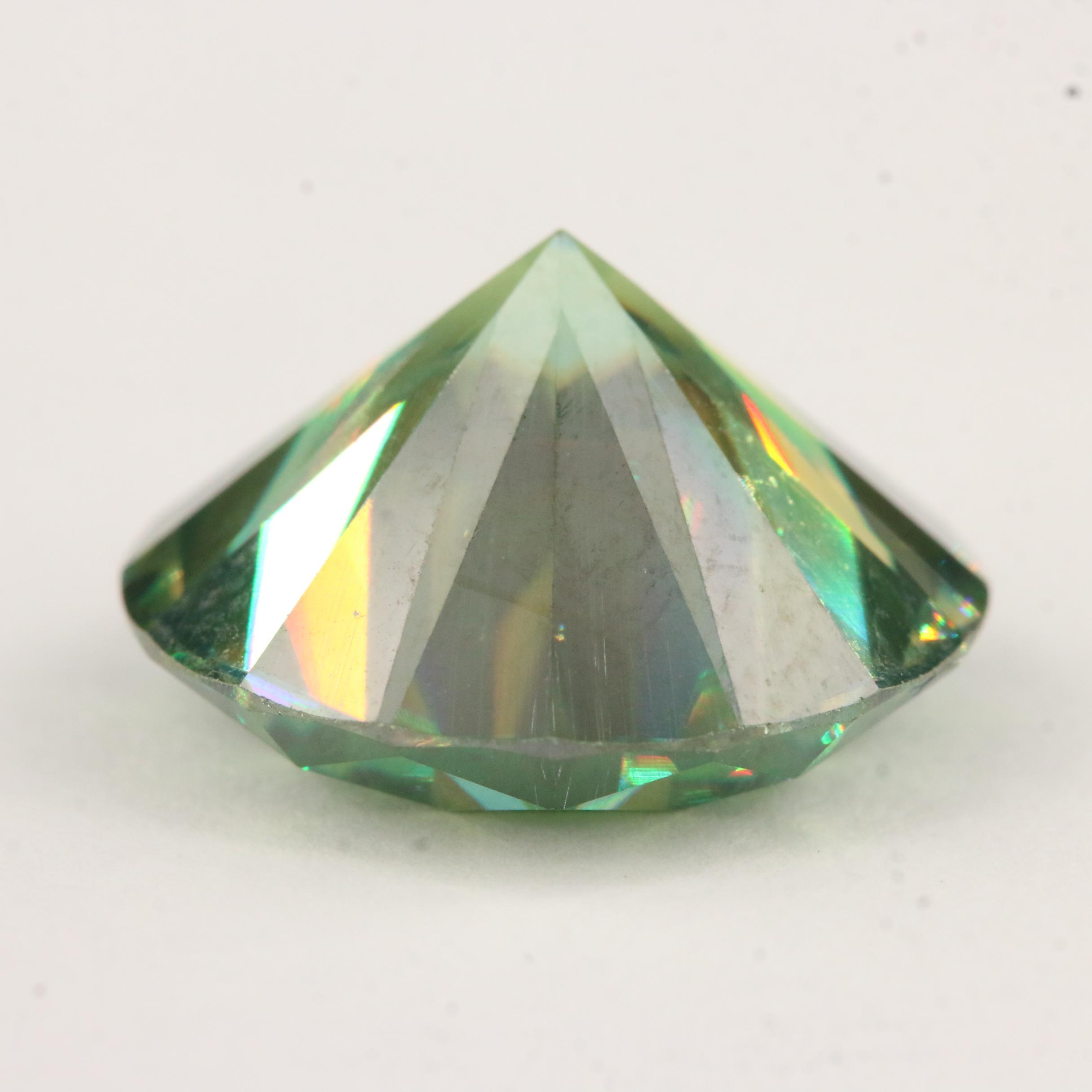 Loose Lab Grown 16.49 CT Round Faceted Moissanite