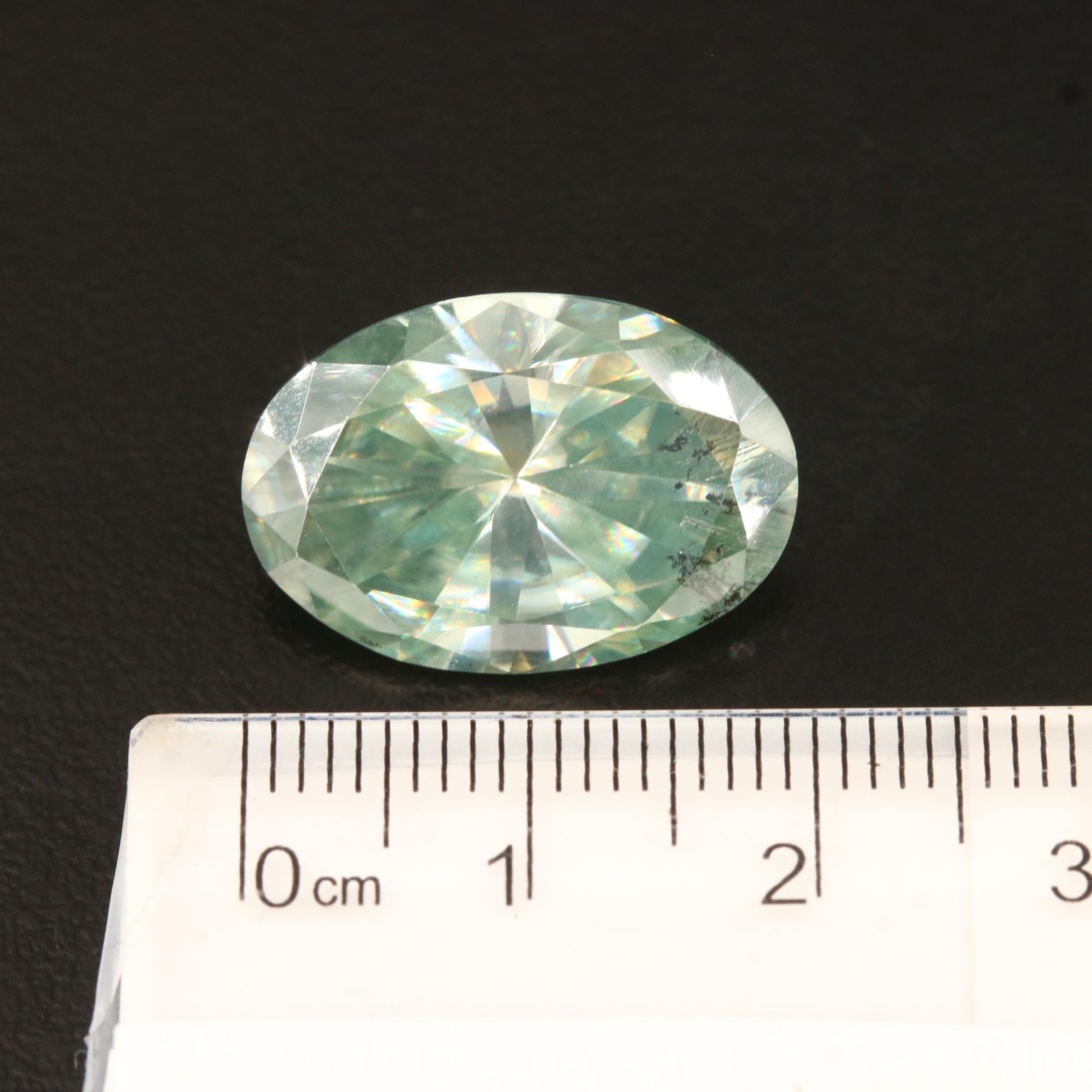 Loose Lab Grown 13.47 CT Oval Faceted Moissanite