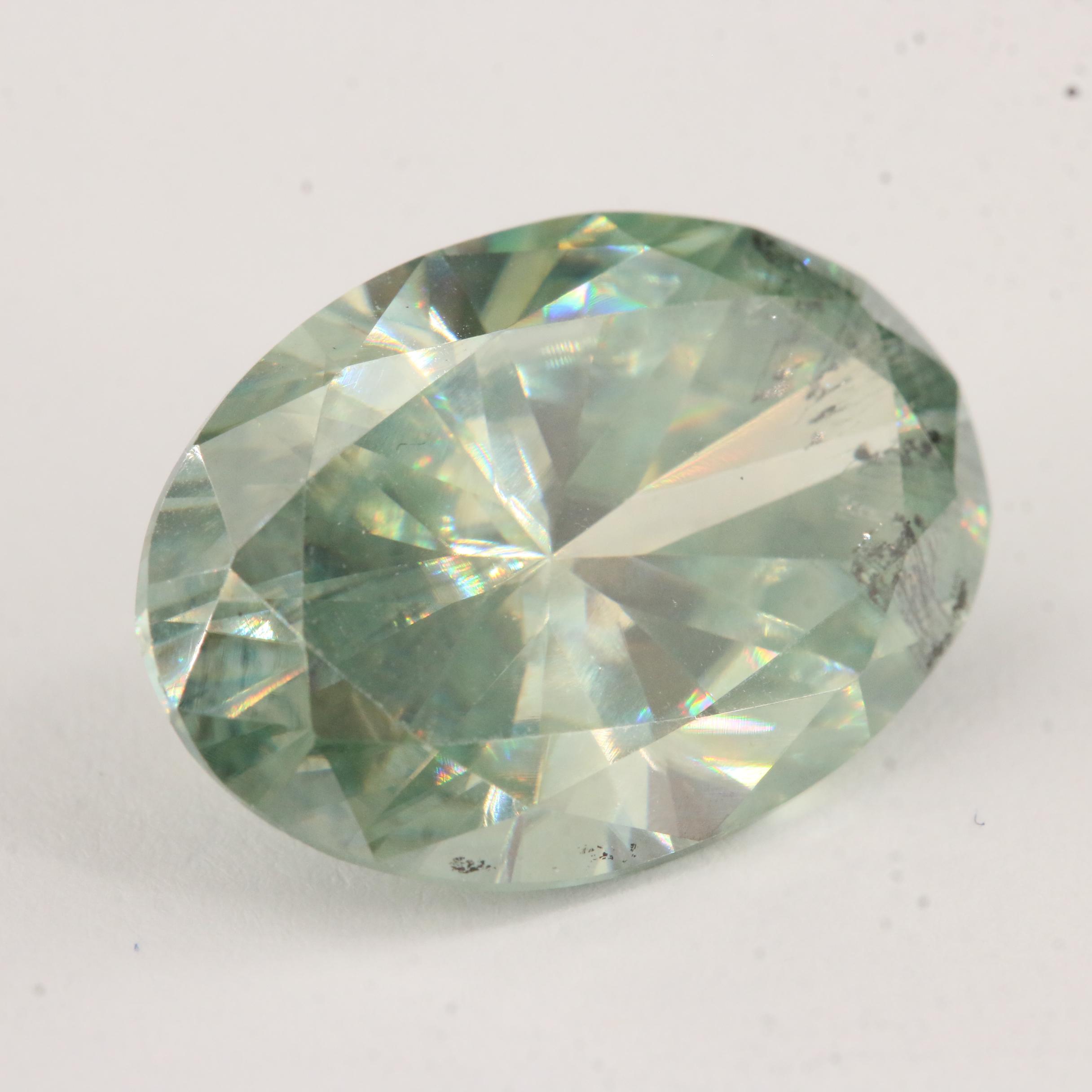 Loose Lab Grown 13.47 CT Oval Faceted Moissanite