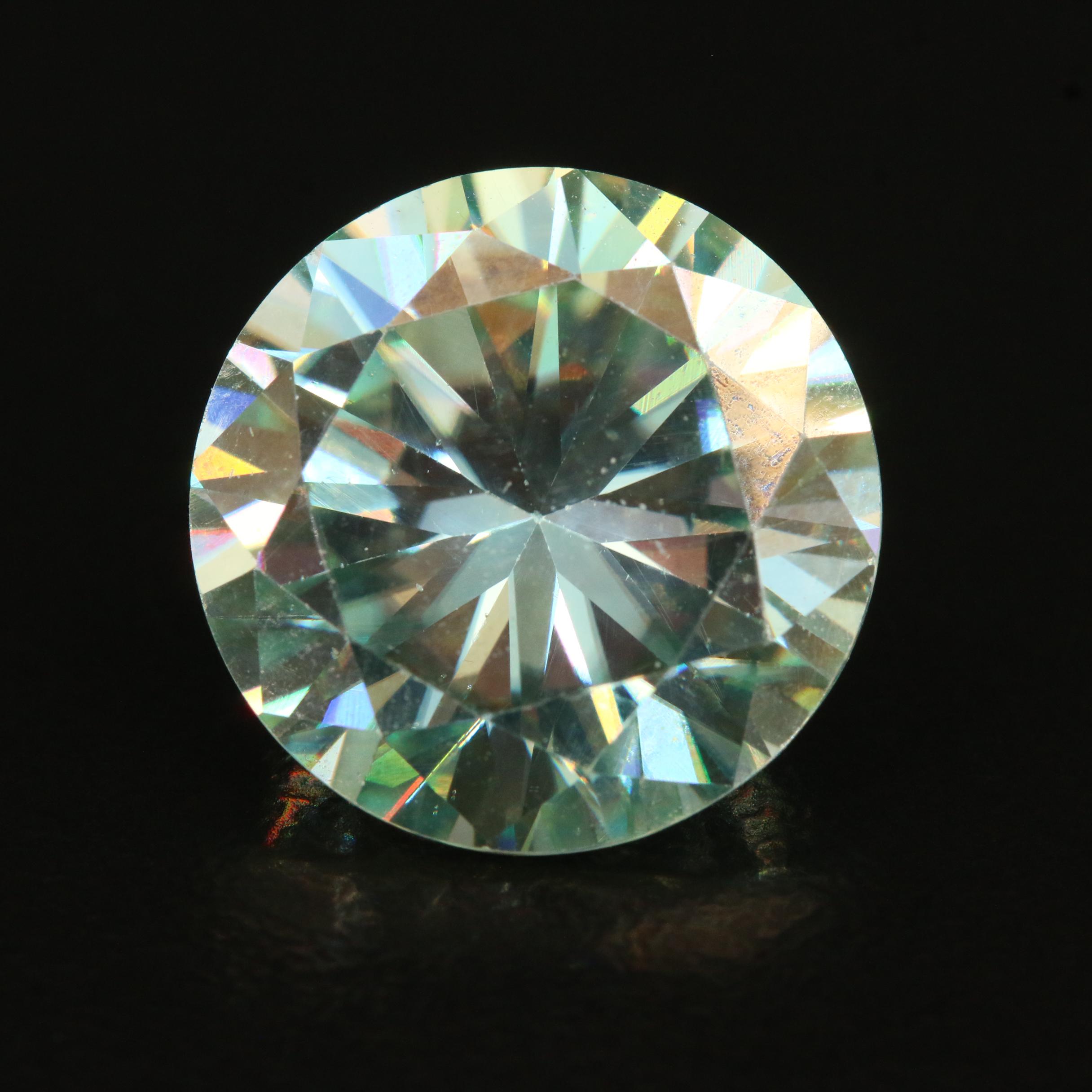 Loose Lab Grown 8.25 CT Round Faceted Moissanite