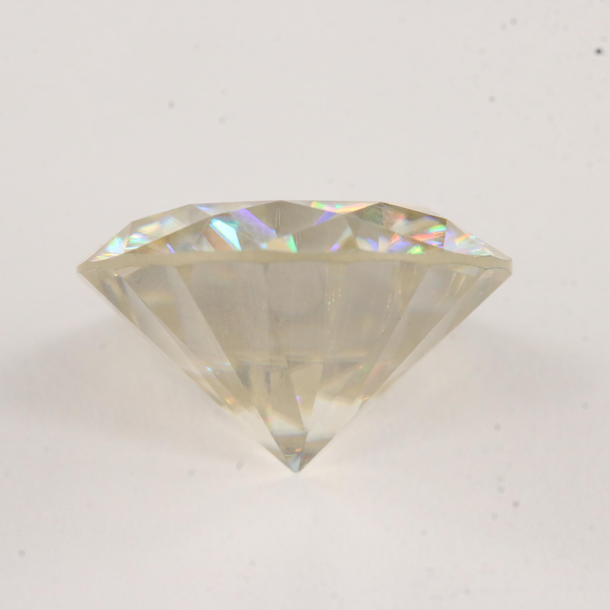 Loose Lab Grown 10.82 CT Round Faceted Moissanite