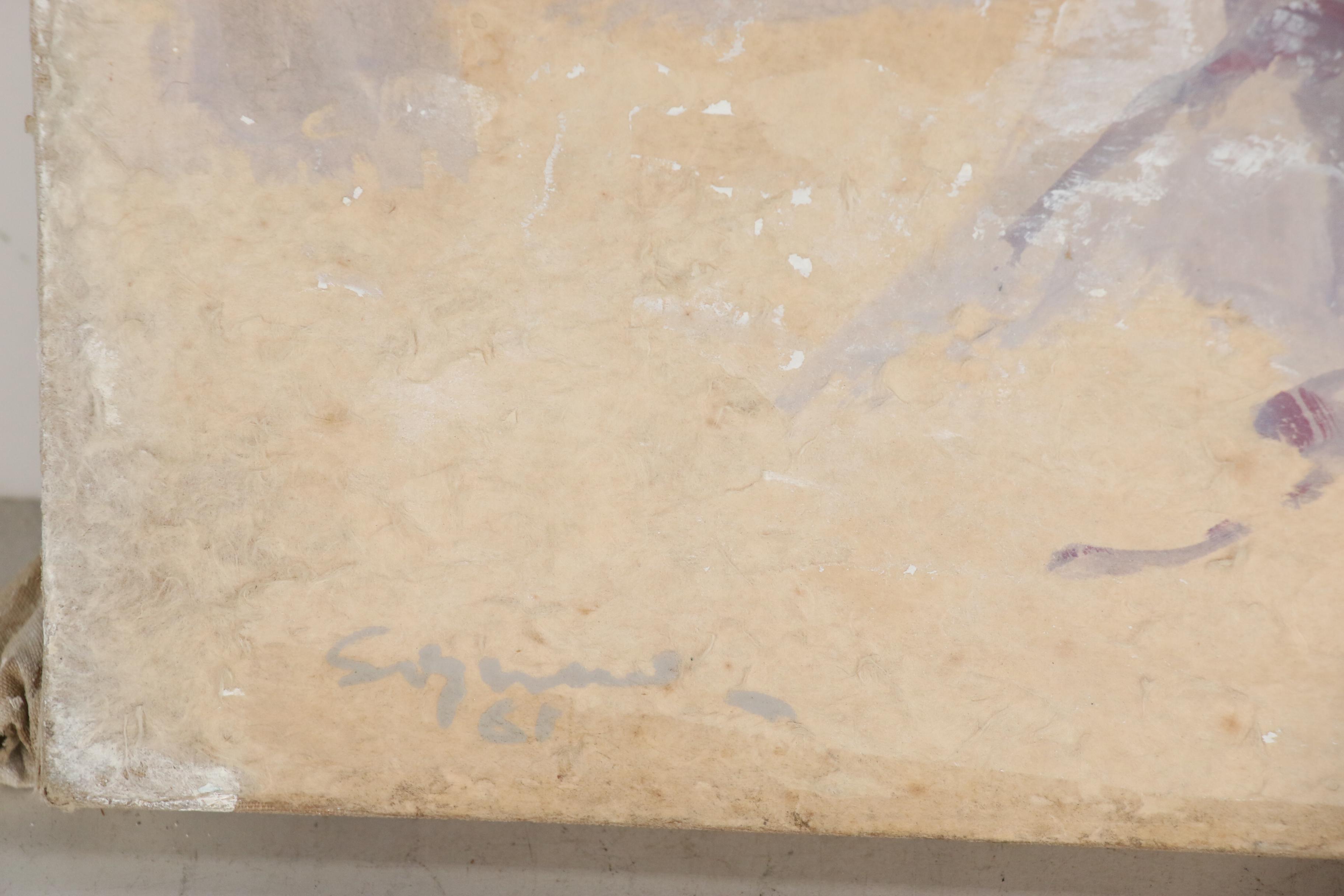 Nuno Siqueira Abstract Watercolor Painting, 1961