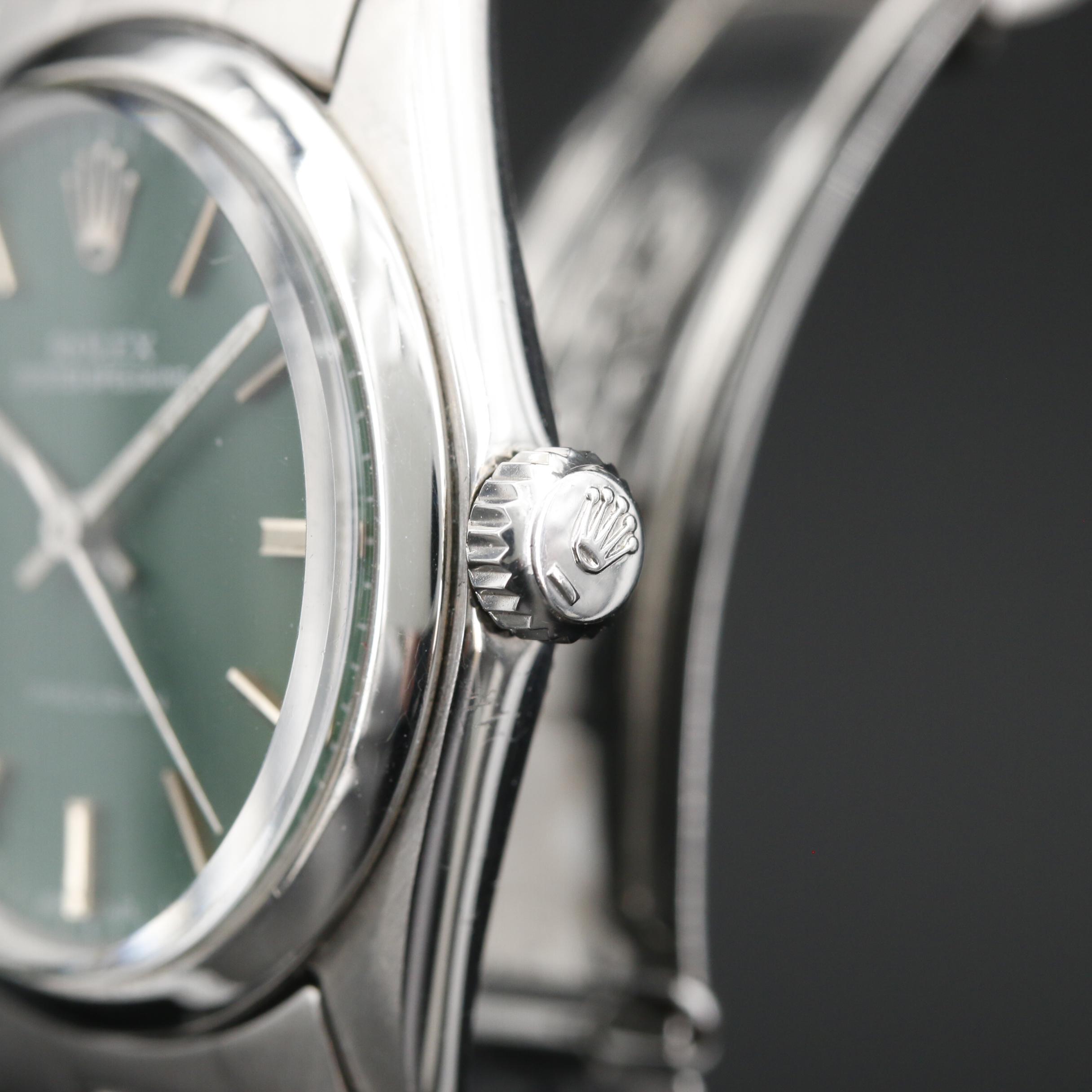 1965 Rolex Oyster Speed King Stainless Steel Stem Wind Watch