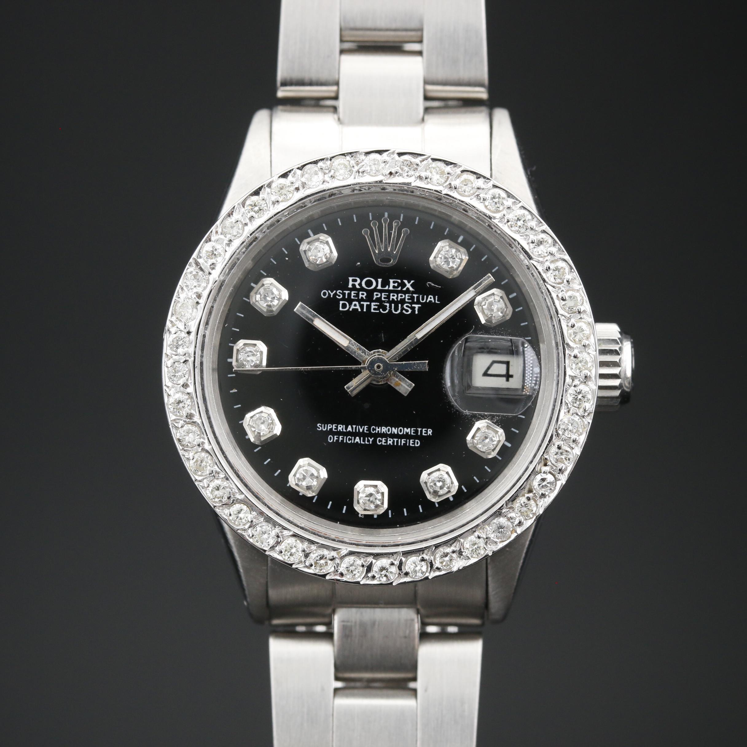 1969 Rolex Datejust Diamond, 18K and Stainless Steel Automatic Watch