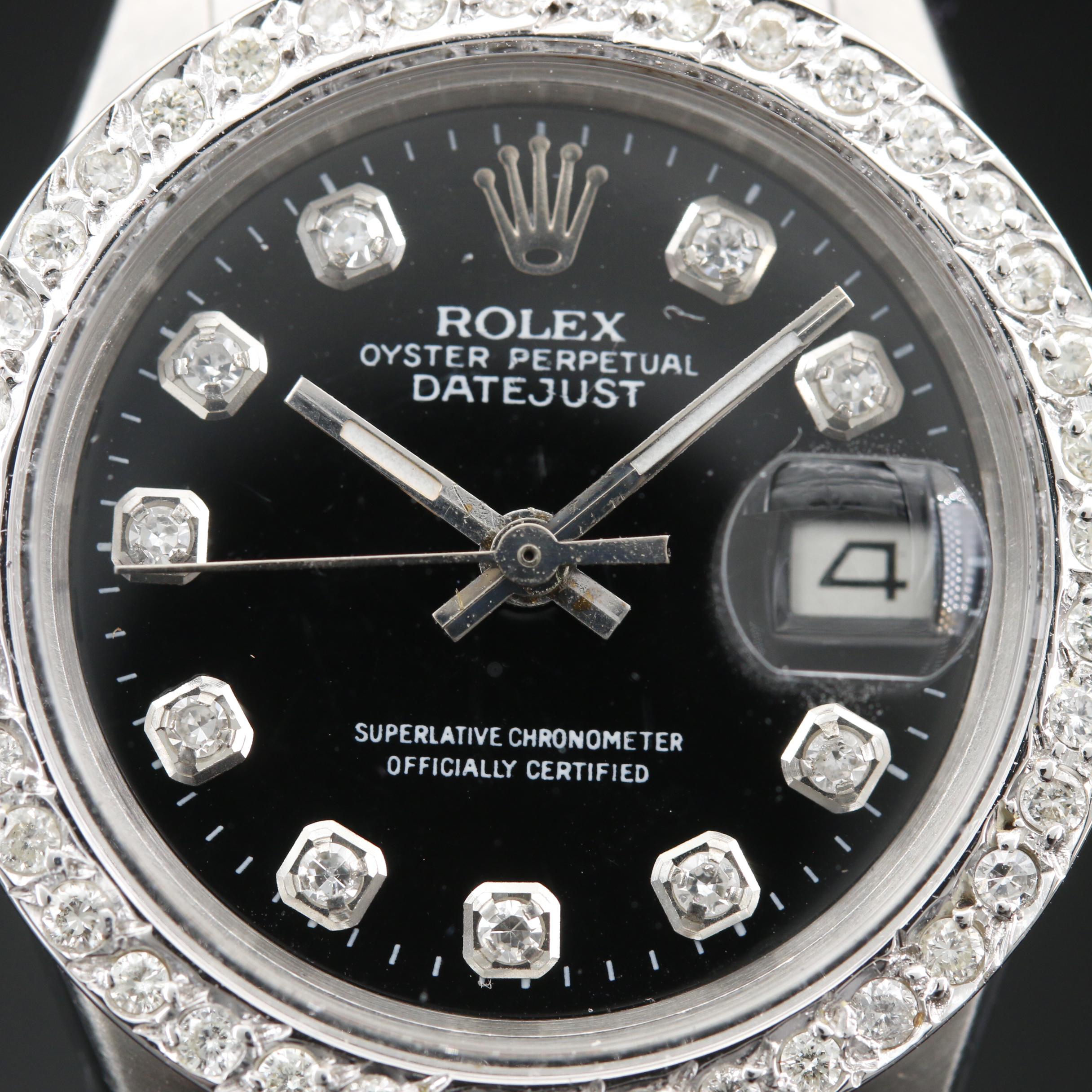 1969 Rolex Datejust Diamond, 18K and Stainless Steel Automatic Watch