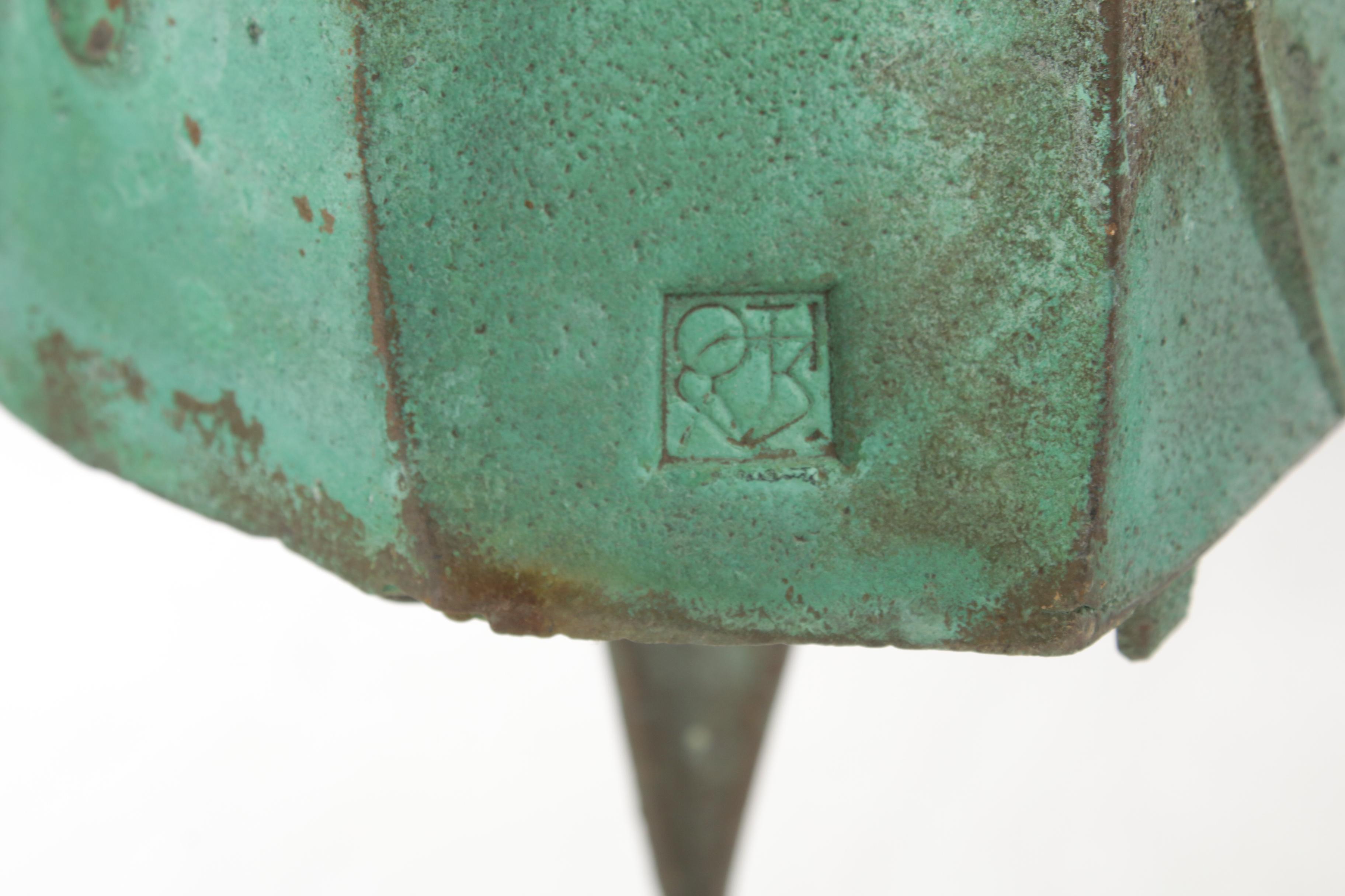 Paolo Soleri "Cosanti" and "Arcosanti" Verdigris Bronze Wind Chimes