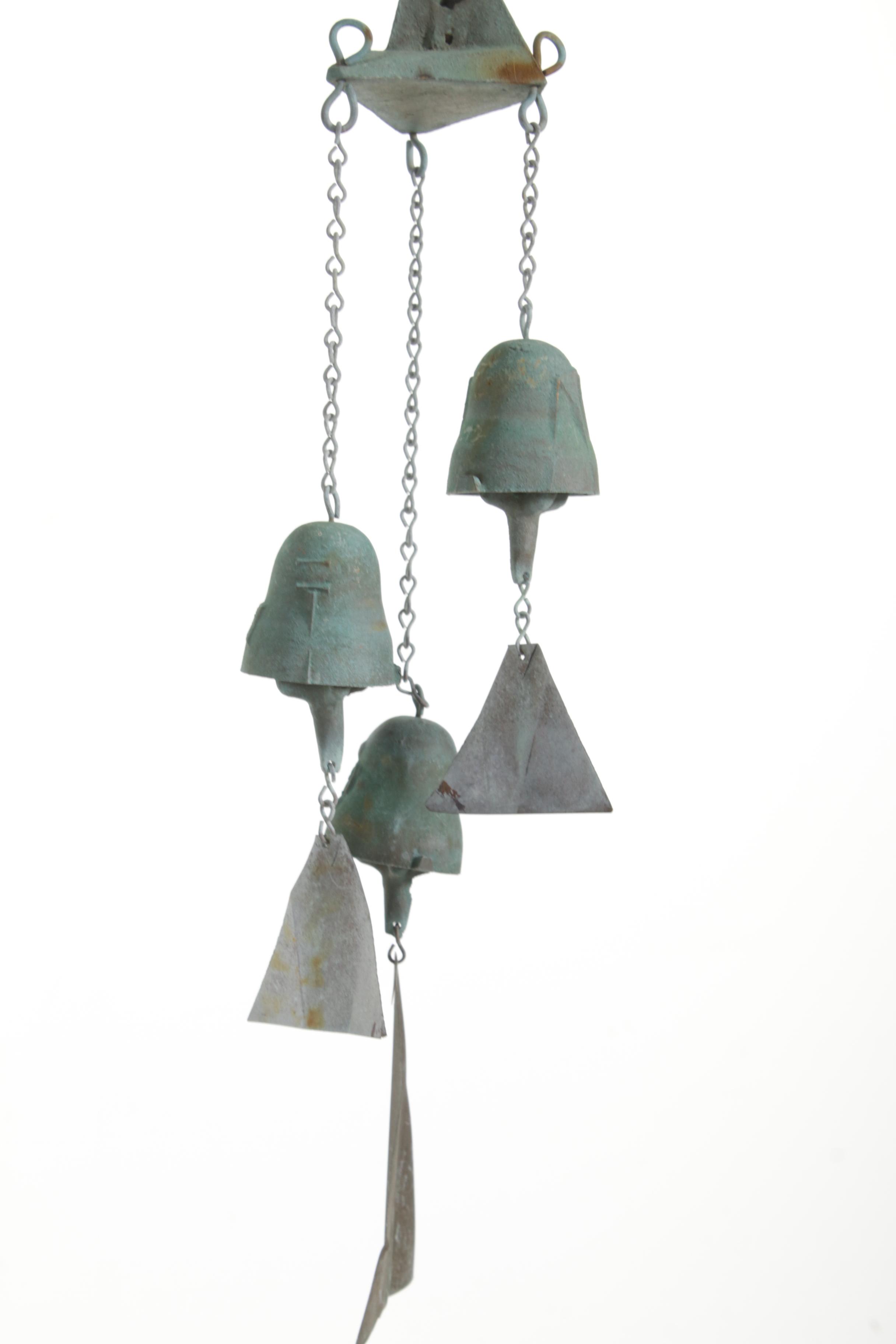 Paolo Soleri "Cosanti" and "Arcosanti" Verdigris Bronze Wind Chimes