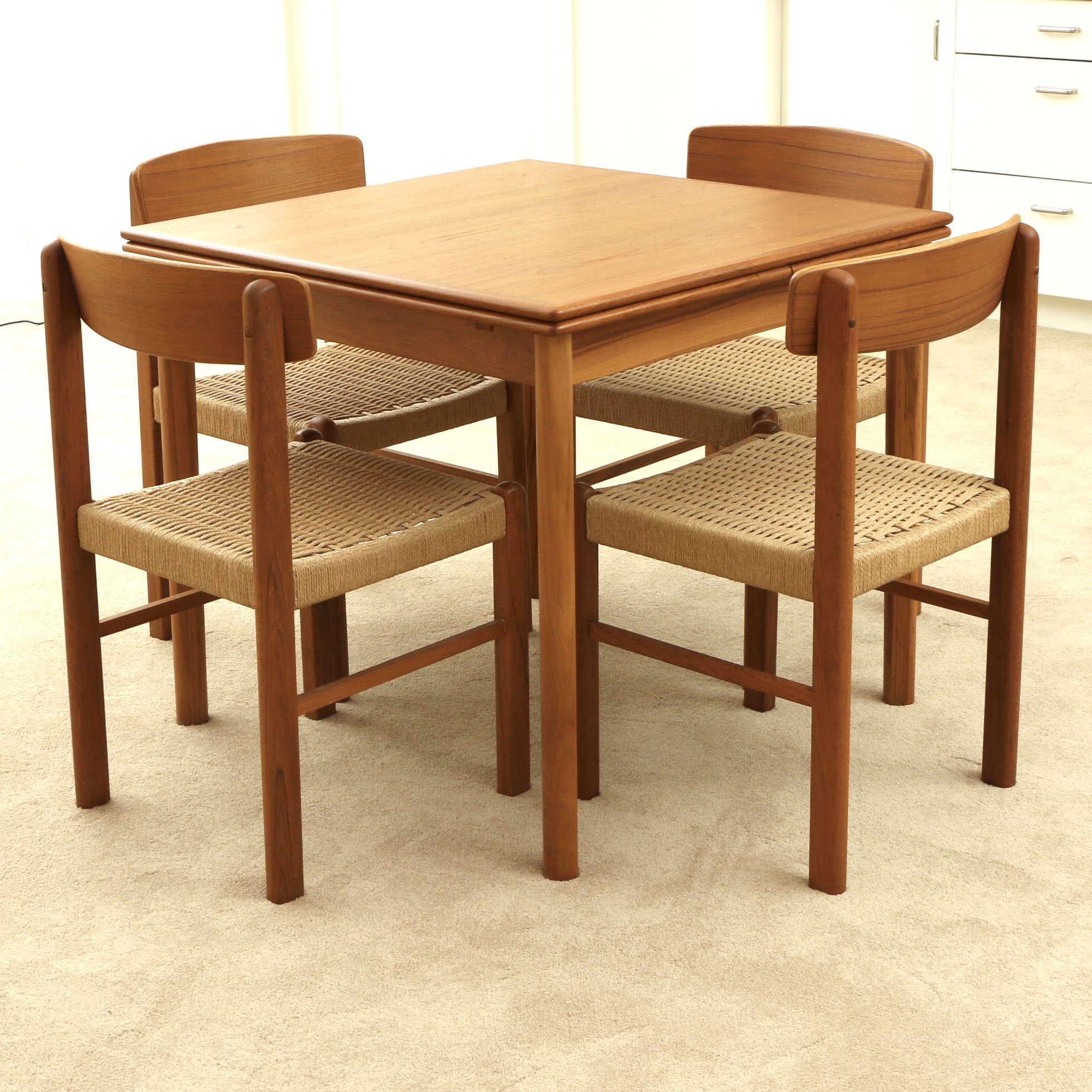 Ansager Møbler Danish Modern Teak Dining/Game Table with Other Chairs