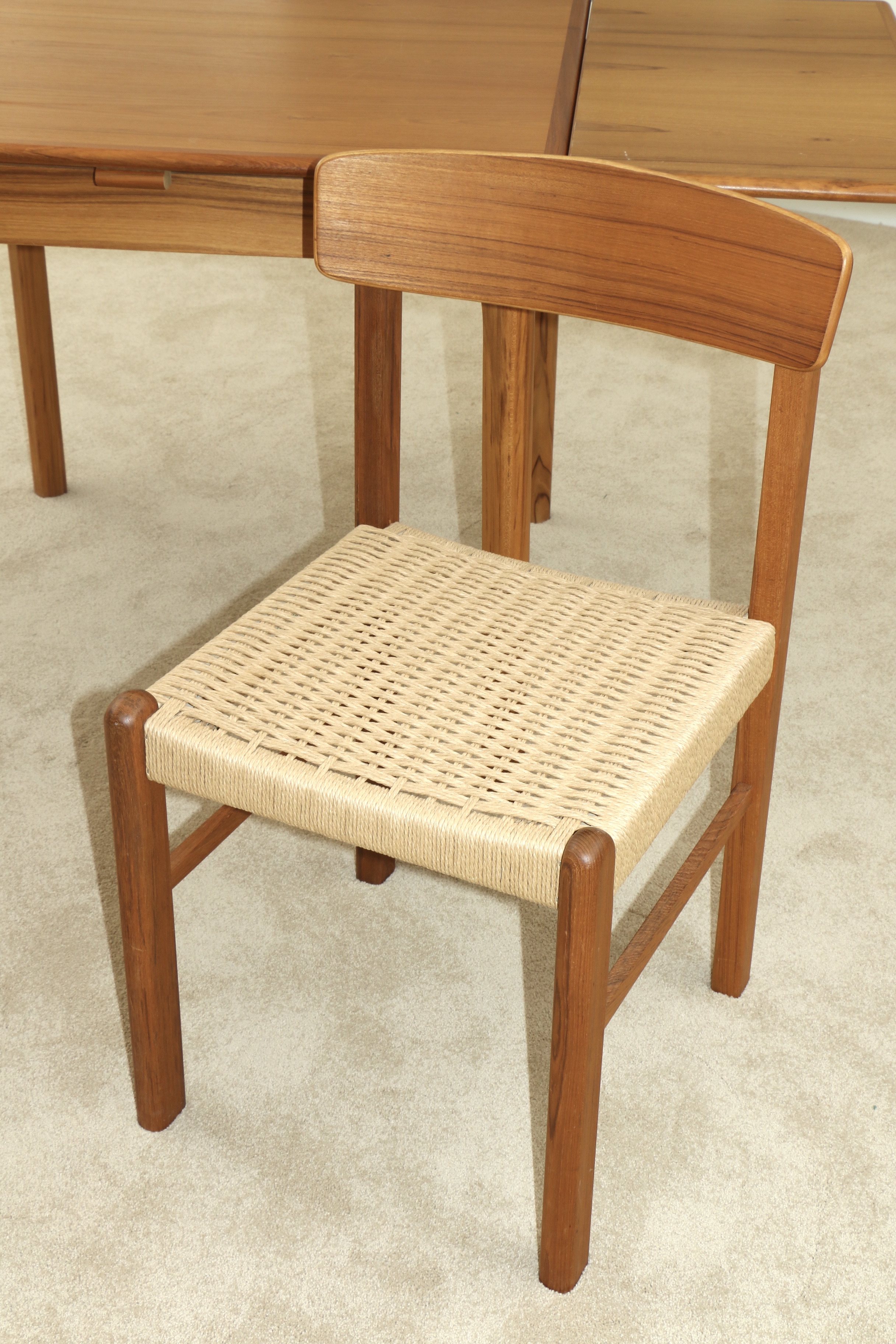 Ansager Møbler Danish Modern Teak Dining/Game Table with Other Chairs