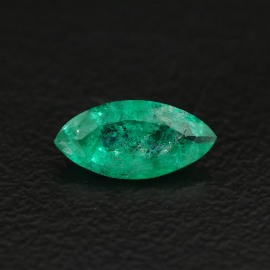 Loose 0.64 CT Marquise Shaped Emerald