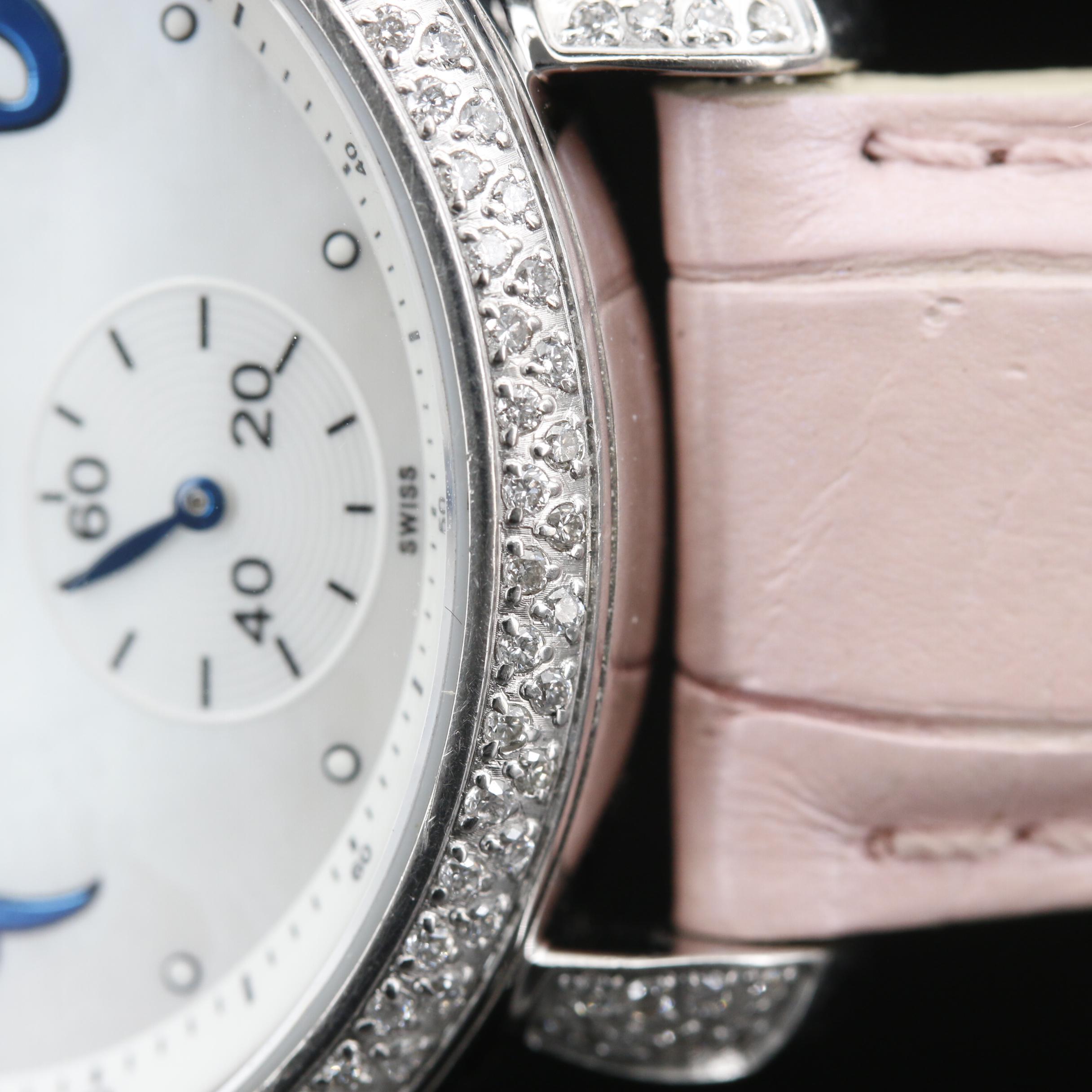 Michele "CSX Blue" Diamonds and Stainless Steel Watch