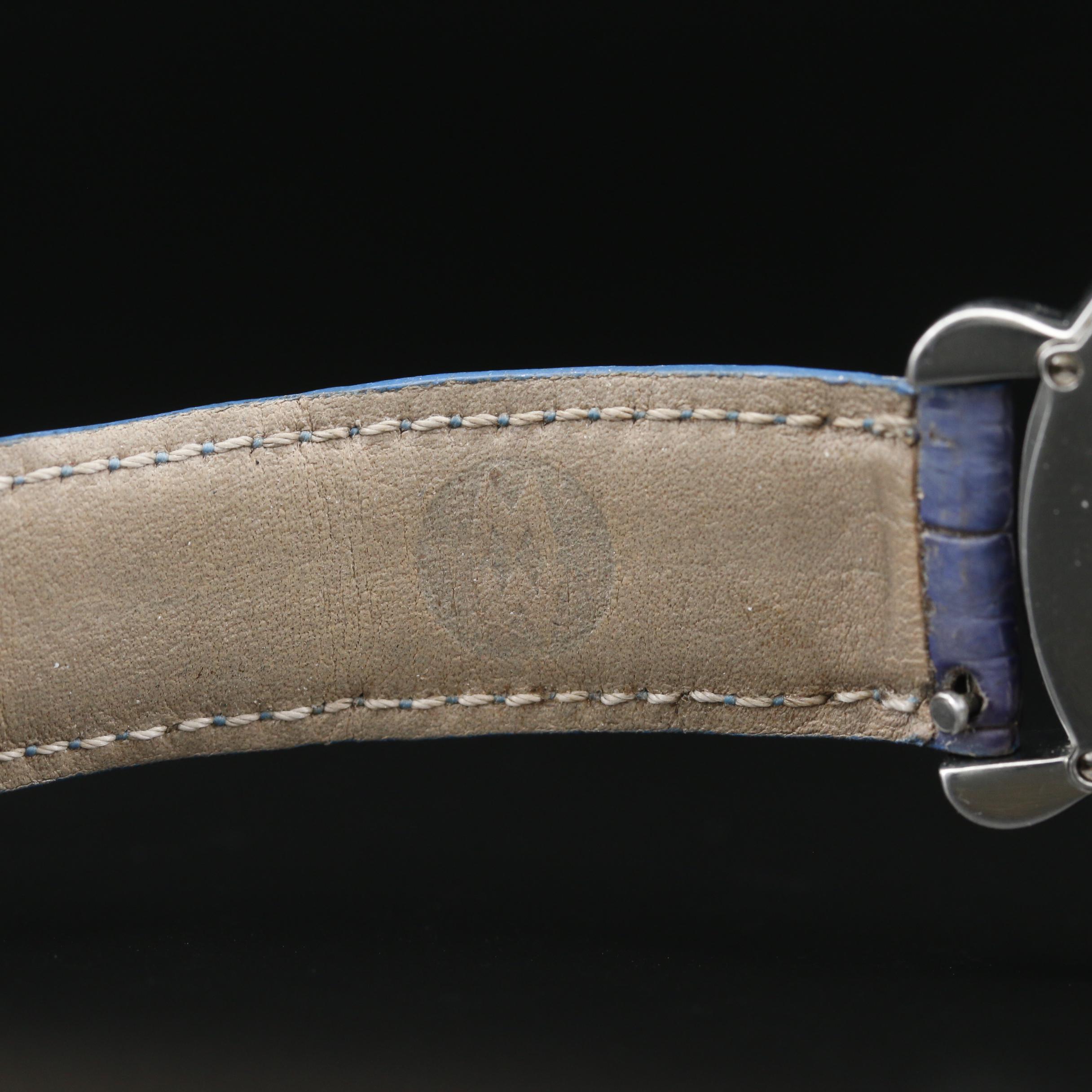 Michele "CSX Blue" Diamonds and Stainless Steel Watch