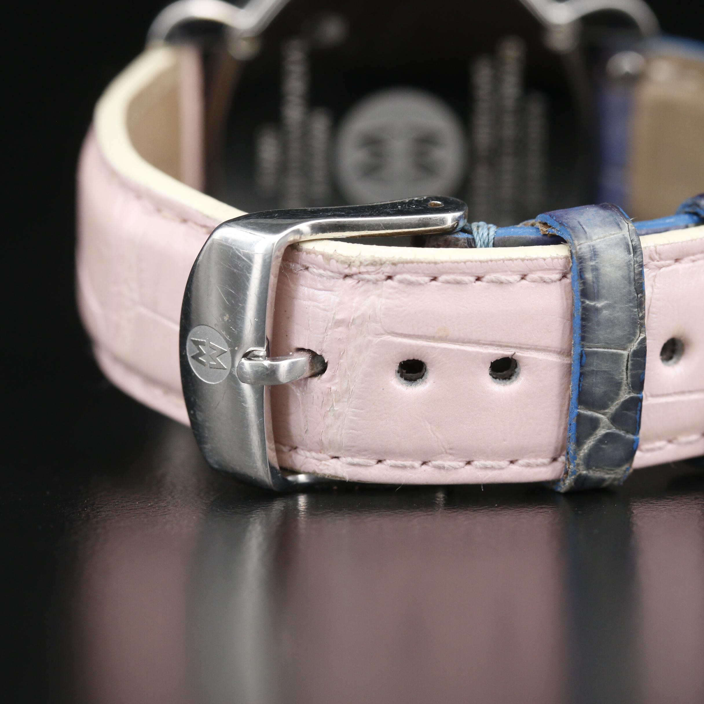 Michele "CSX Blue" Diamonds and Stainless Steel Watch