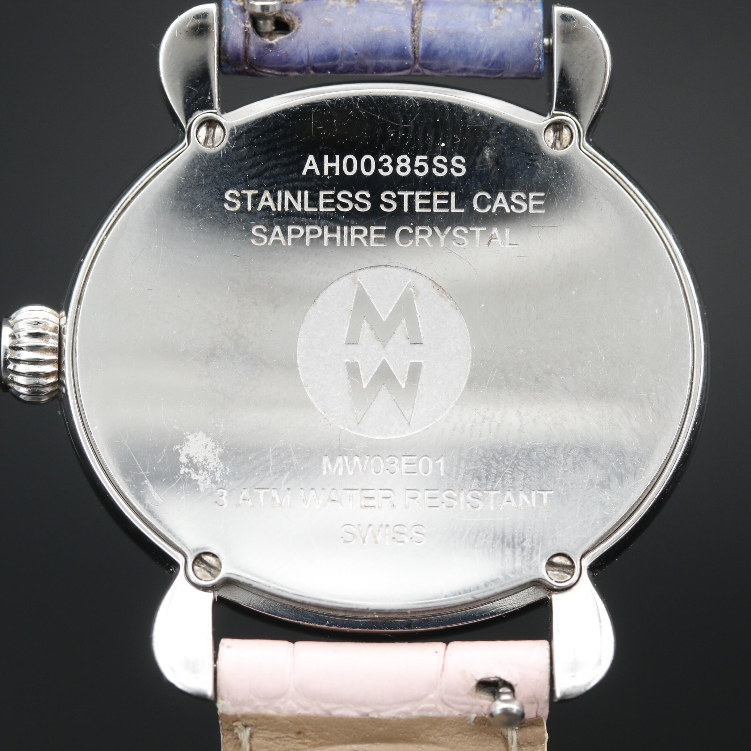 Michele "CSX Blue" Diamonds and Stainless Steel Watch