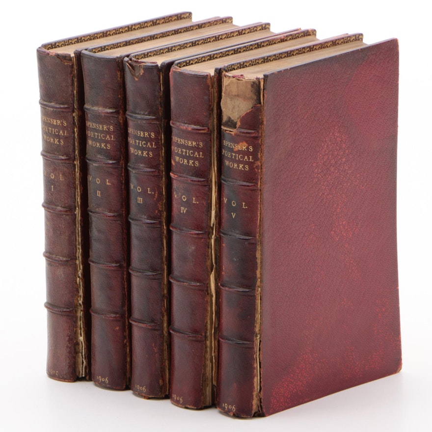 "The Poetical Works of Edmund Spenser" Aldine Edition Complete Set, 1905