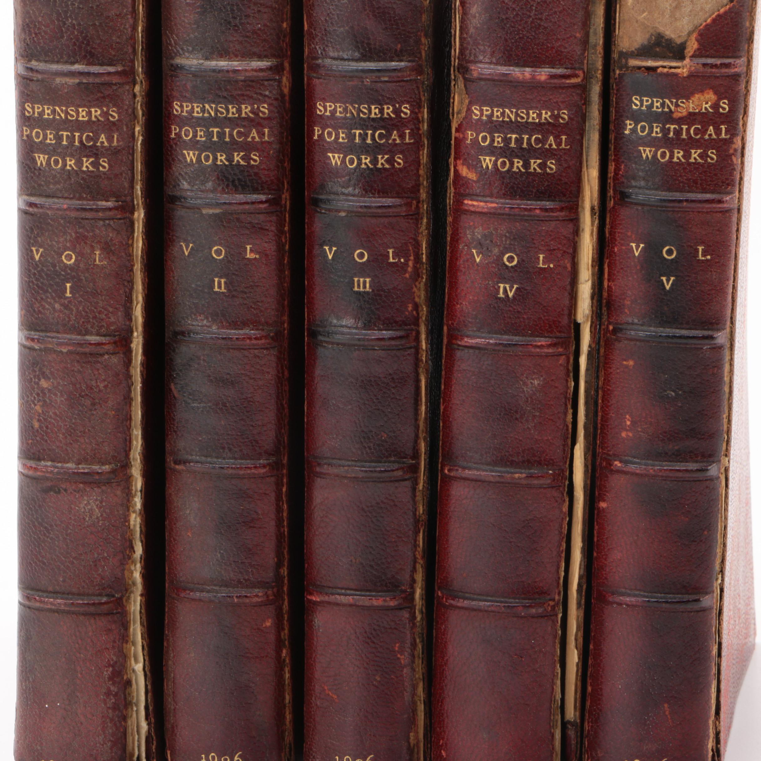 "The Poetical Works of Edmund Spenser" Aldine Edition Complete Set, 1905