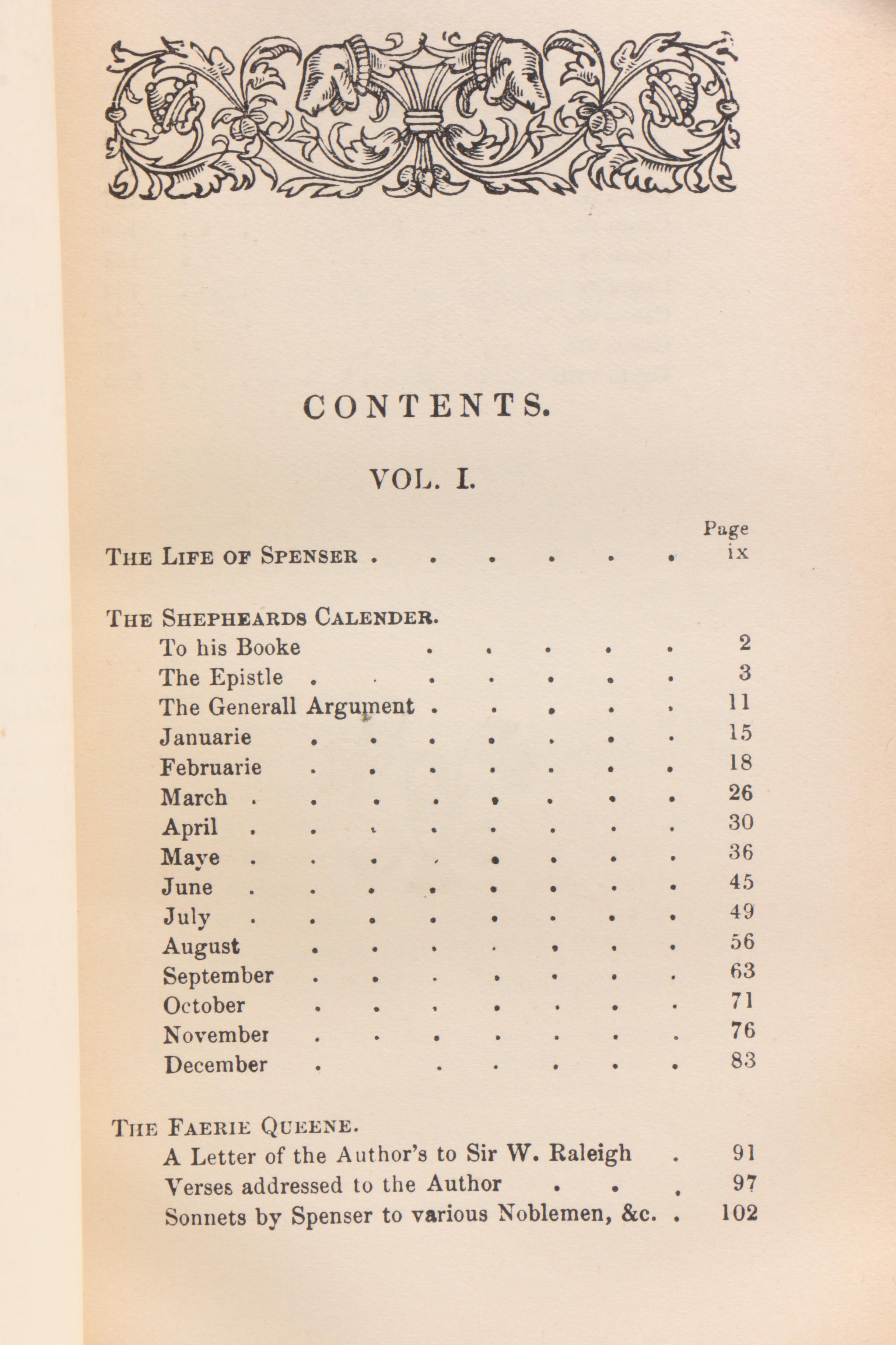 "The Poetical Works of Edmund Spenser" Aldine Edition Complete Set, 1905