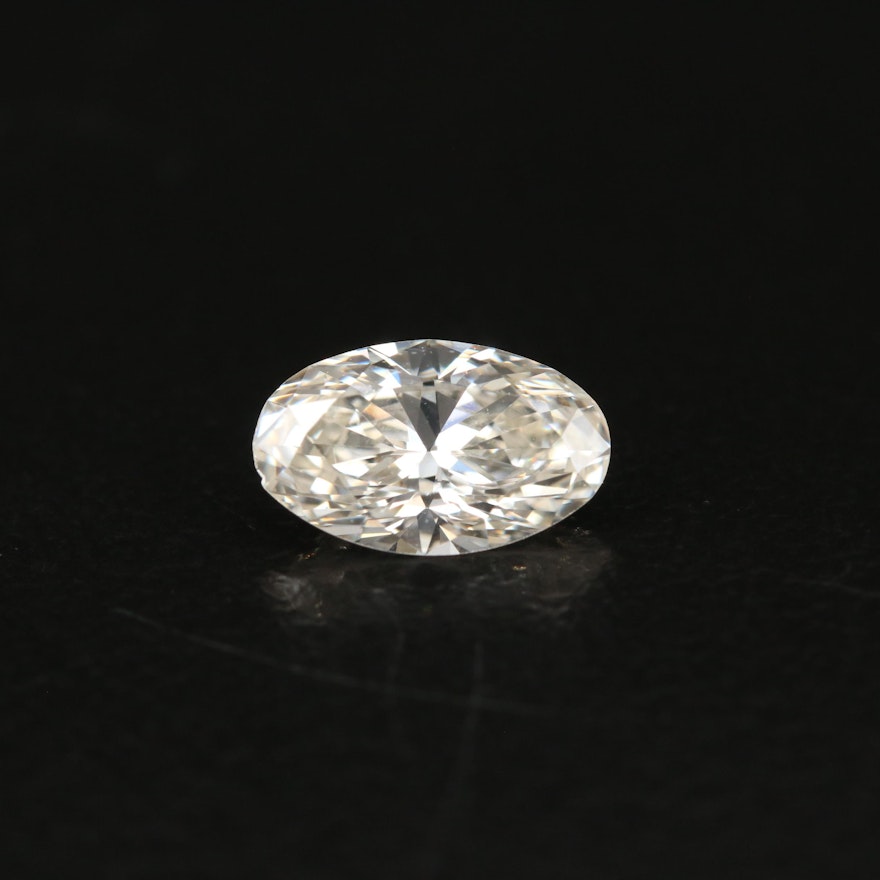 Loose 0.80 CT Oval Brilliant Cut Diamond with GIA Report