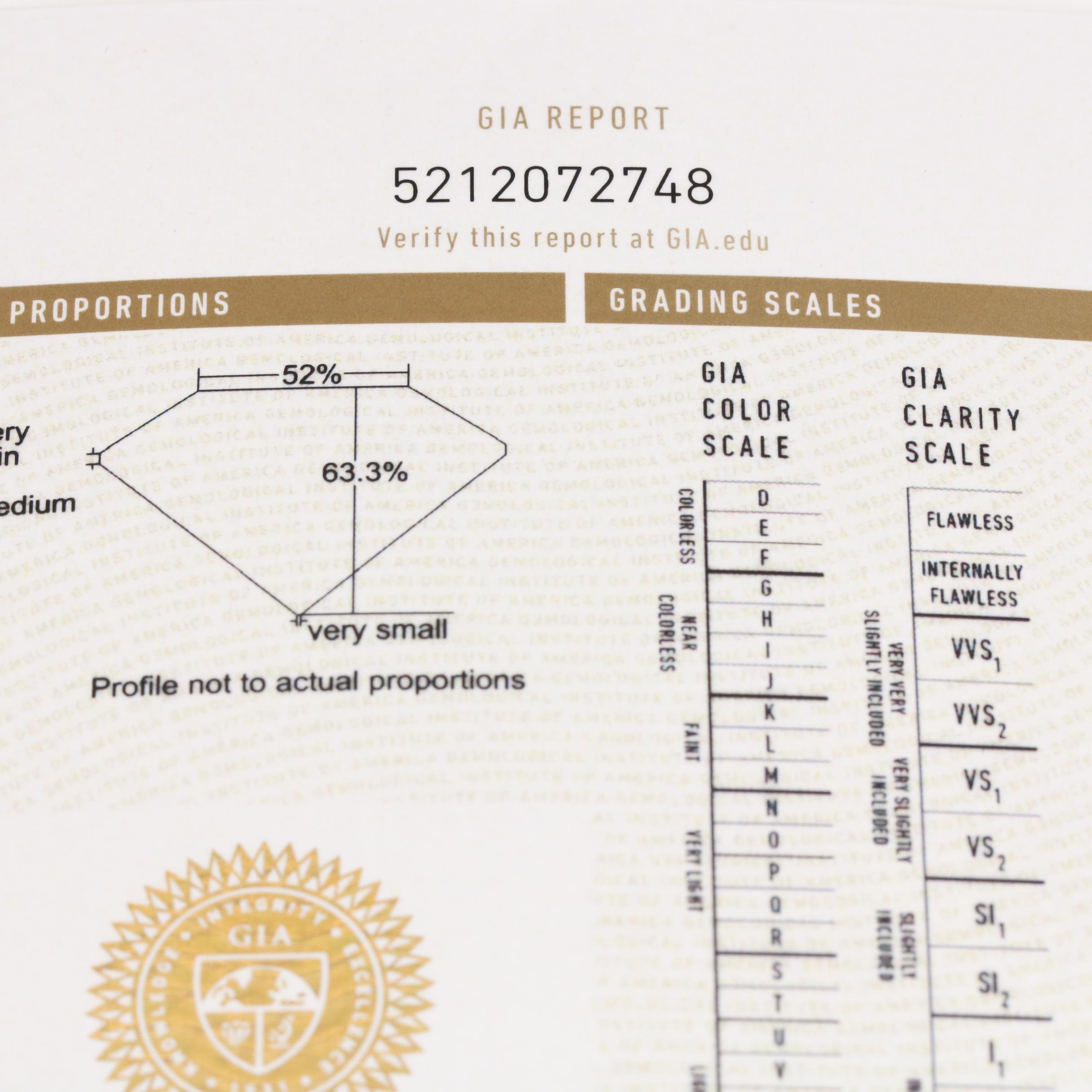Loose 0.80 CT Oval Brilliant Cut Diamond with GIA Report