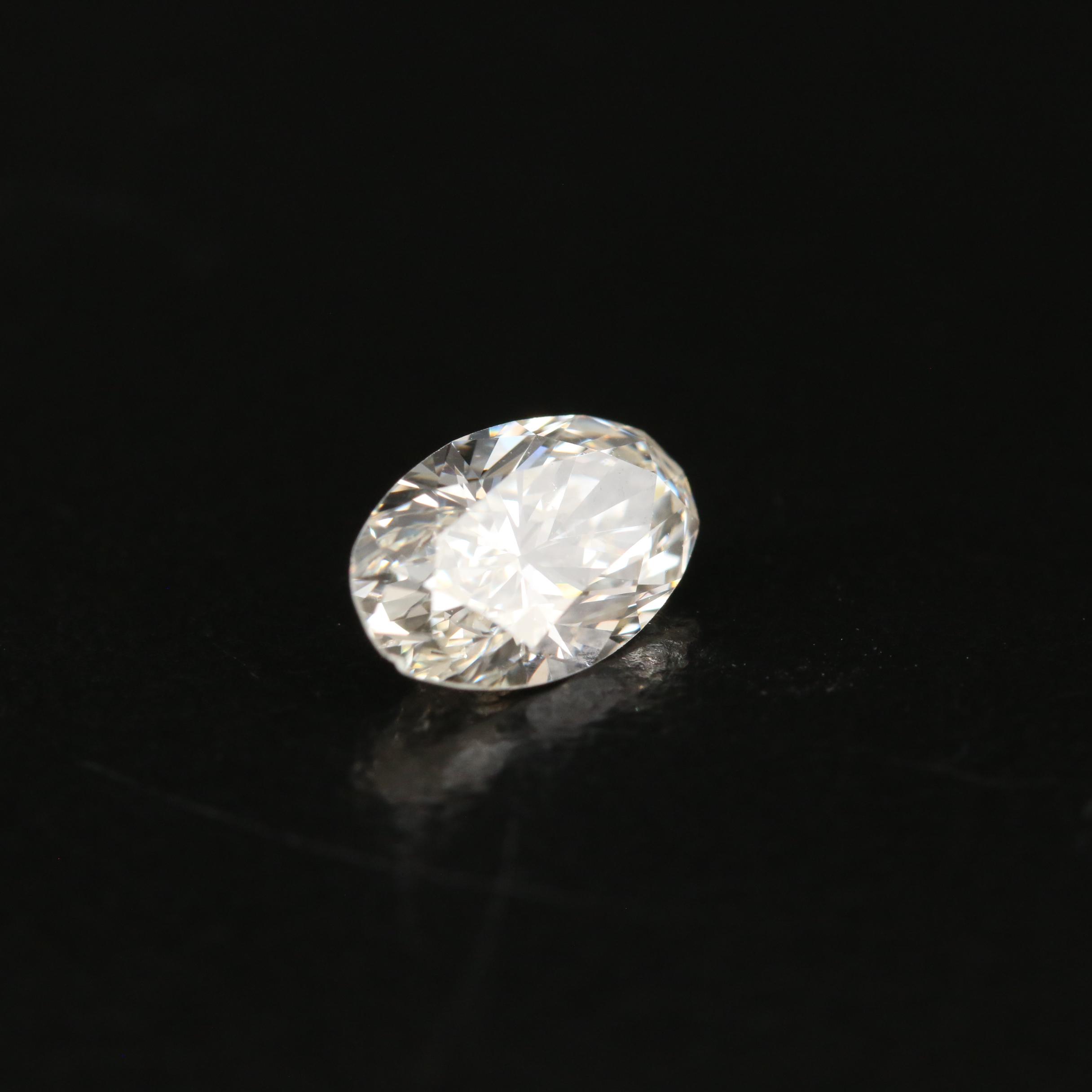 Loose 0.80 CT Oval Brilliant Cut Diamond with GIA Report