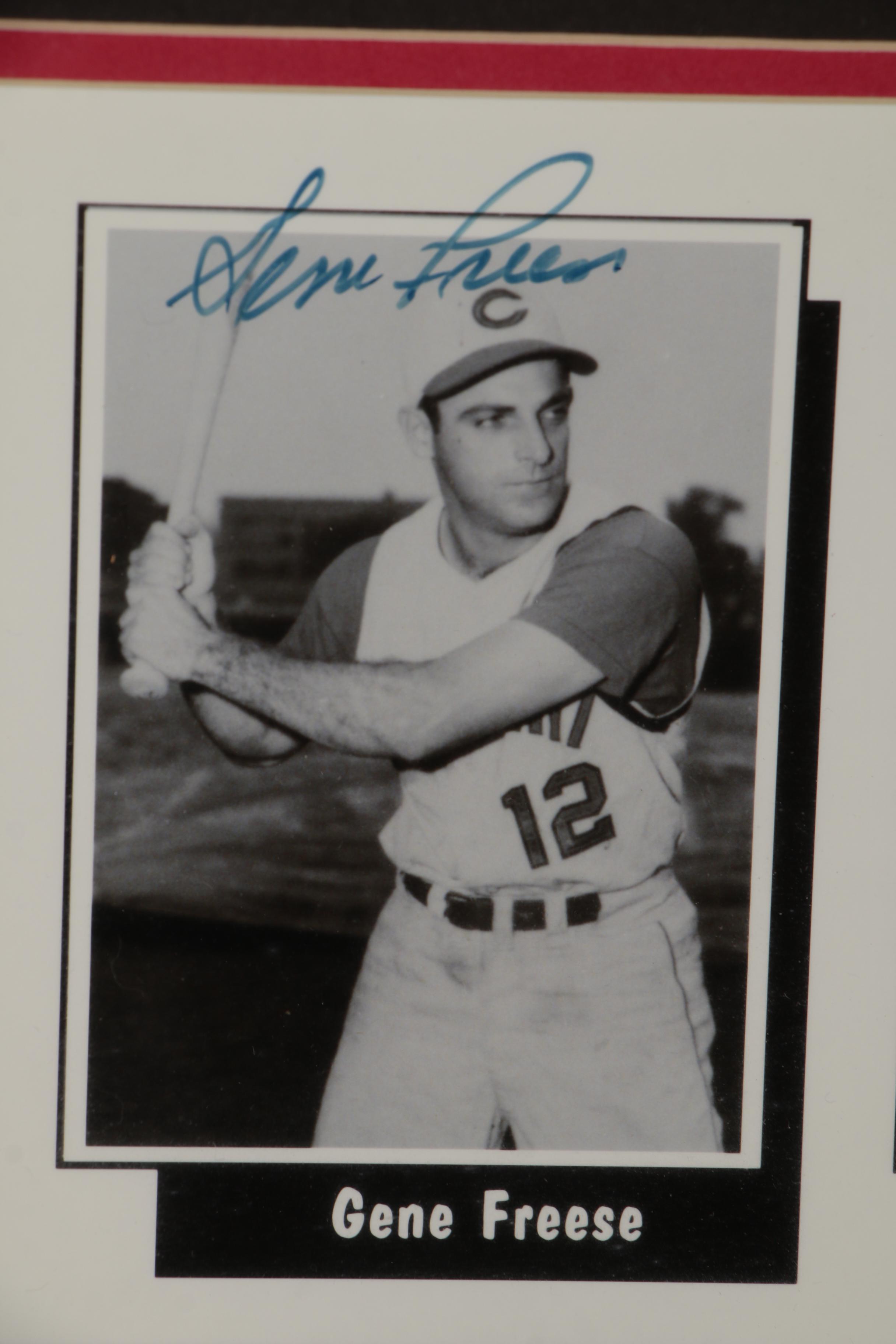 1961 Cincinnati Reds Players Signed Framed Photo Print