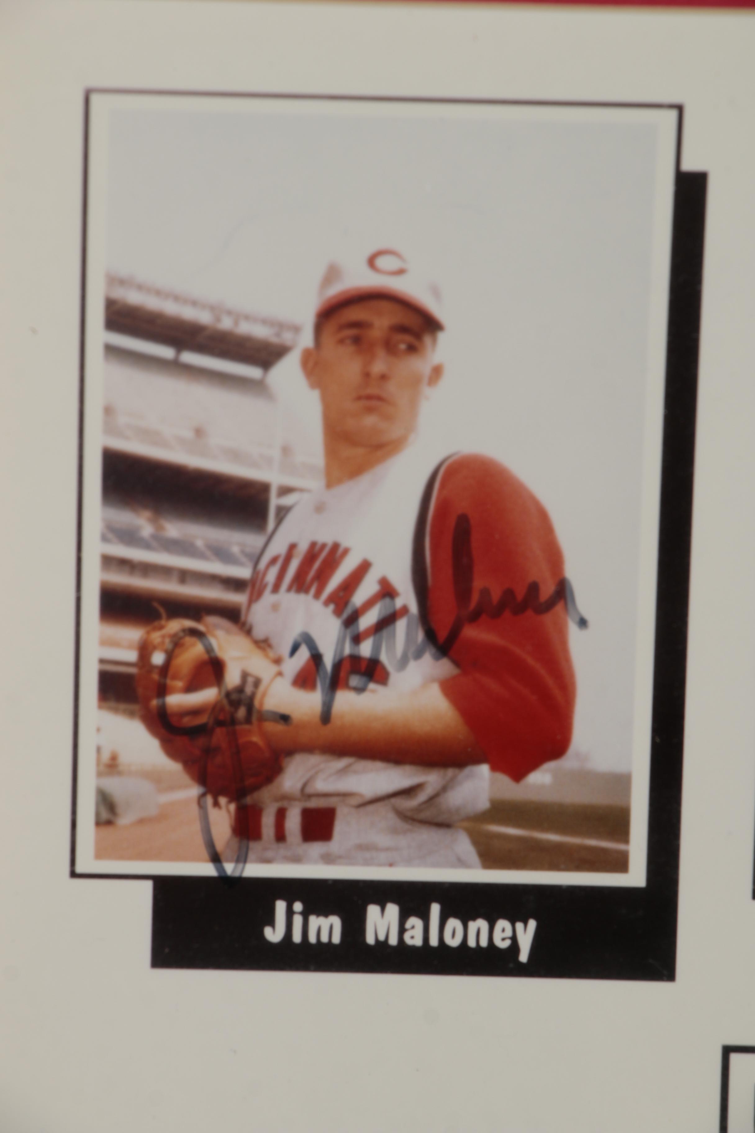 1961 Cincinnati Reds Players Signed Framed Photo Print