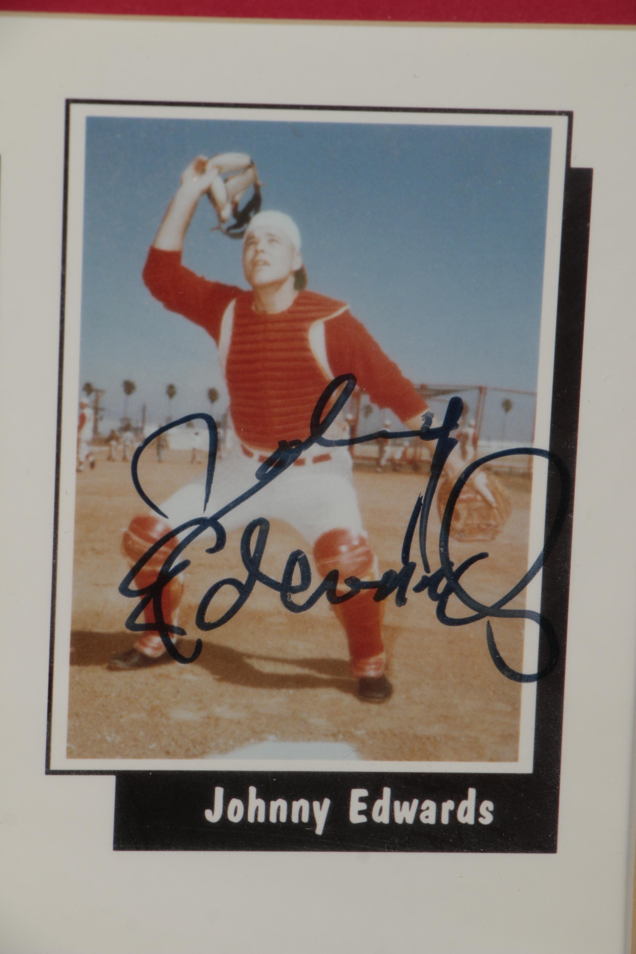 1961 Cincinnati Reds Players Signed Framed Photo Print