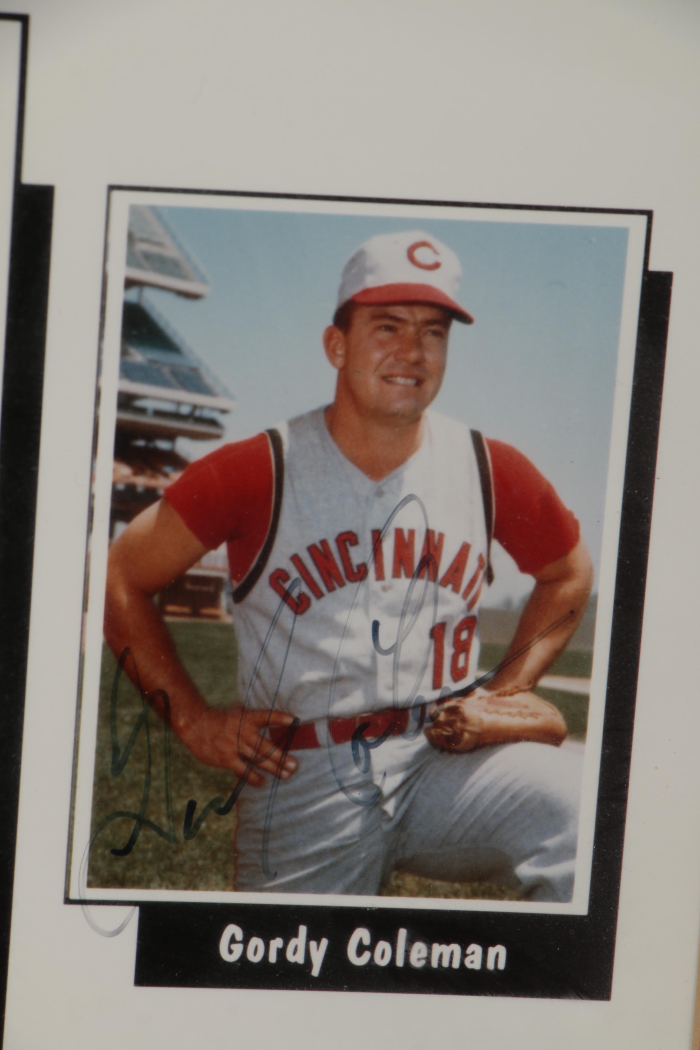 1961 Cincinnati Reds Players Signed Framed Photo Print
