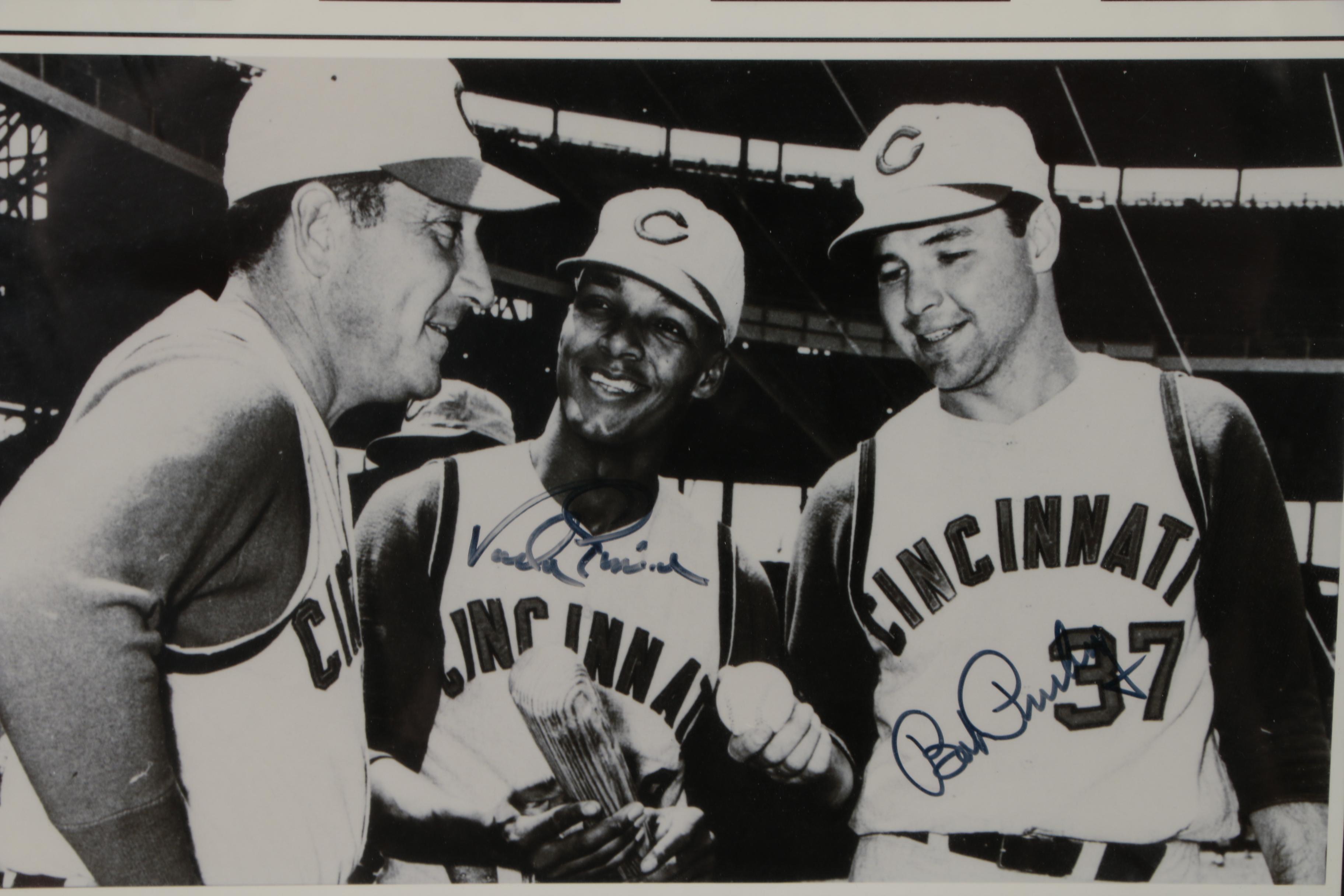 1961 Cincinnati Reds Players Signed Framed Photo Print