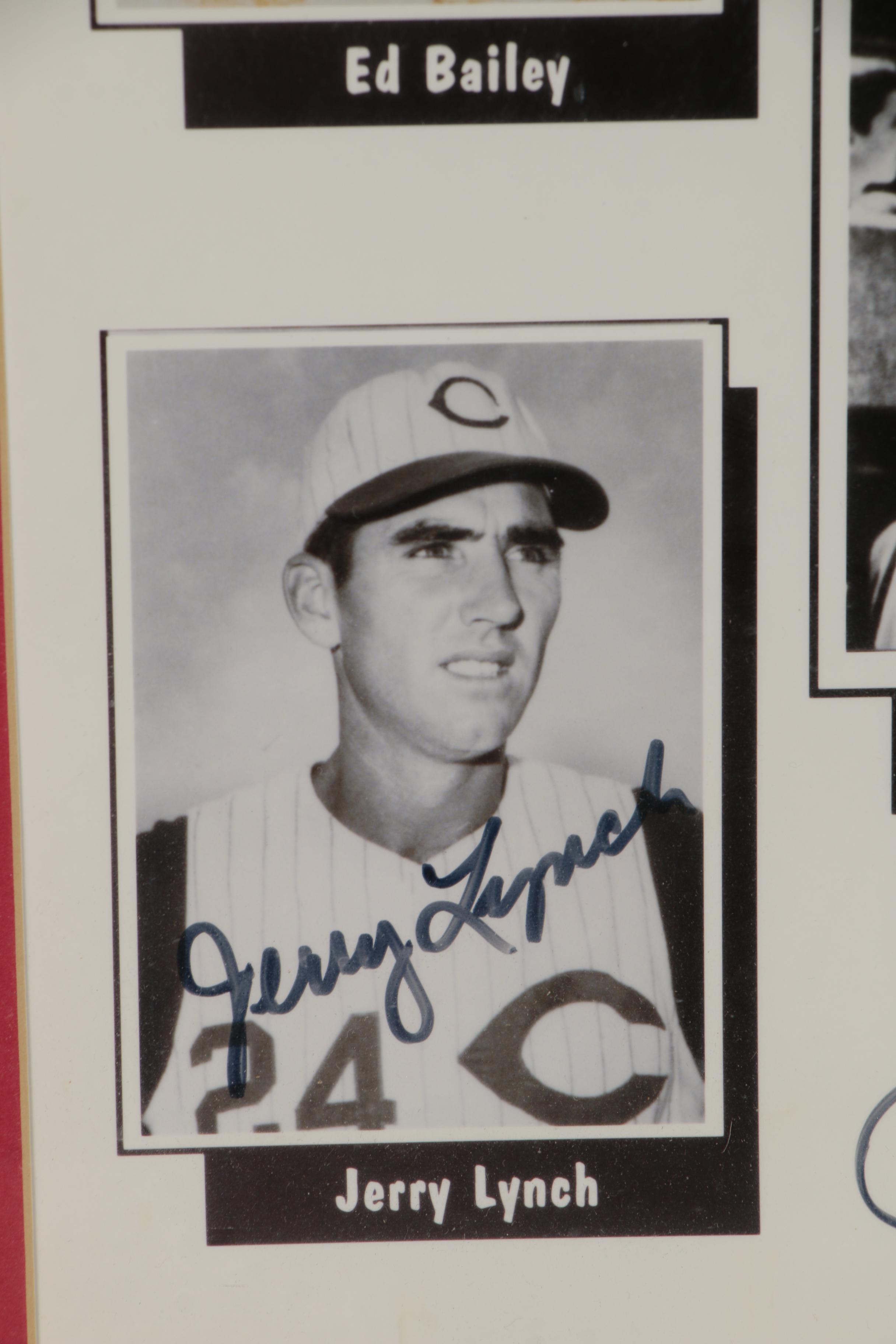 1961 Cincinnati Reds Players Signed Framed Photo Print