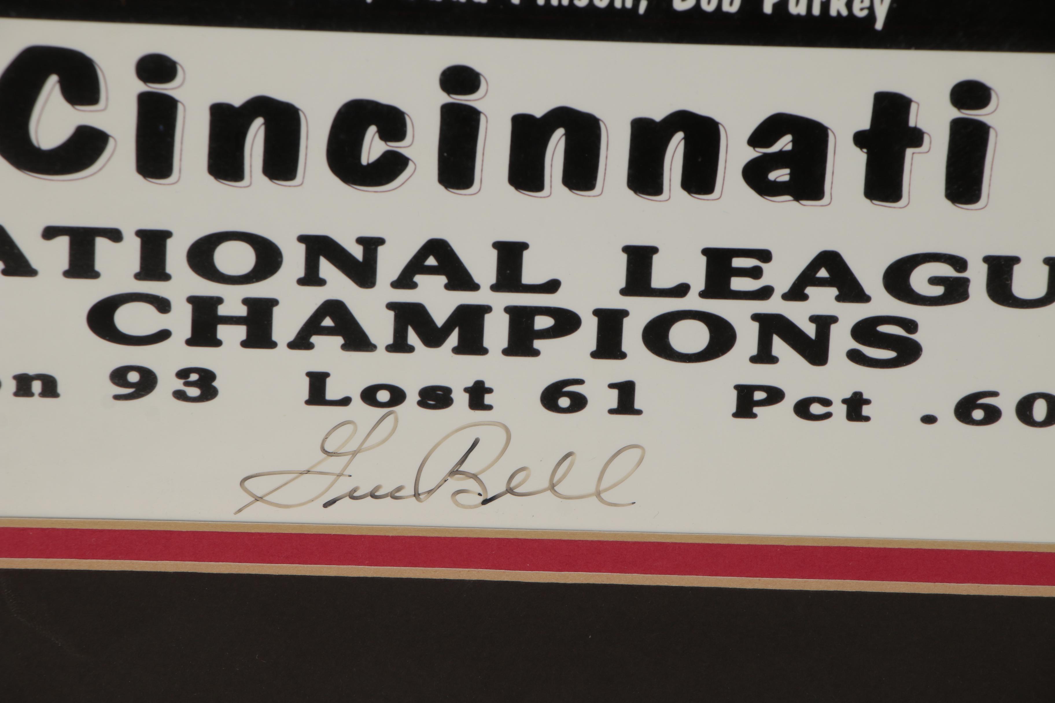 1961 Cincinnati Reds Players Signed Framed Photo Print