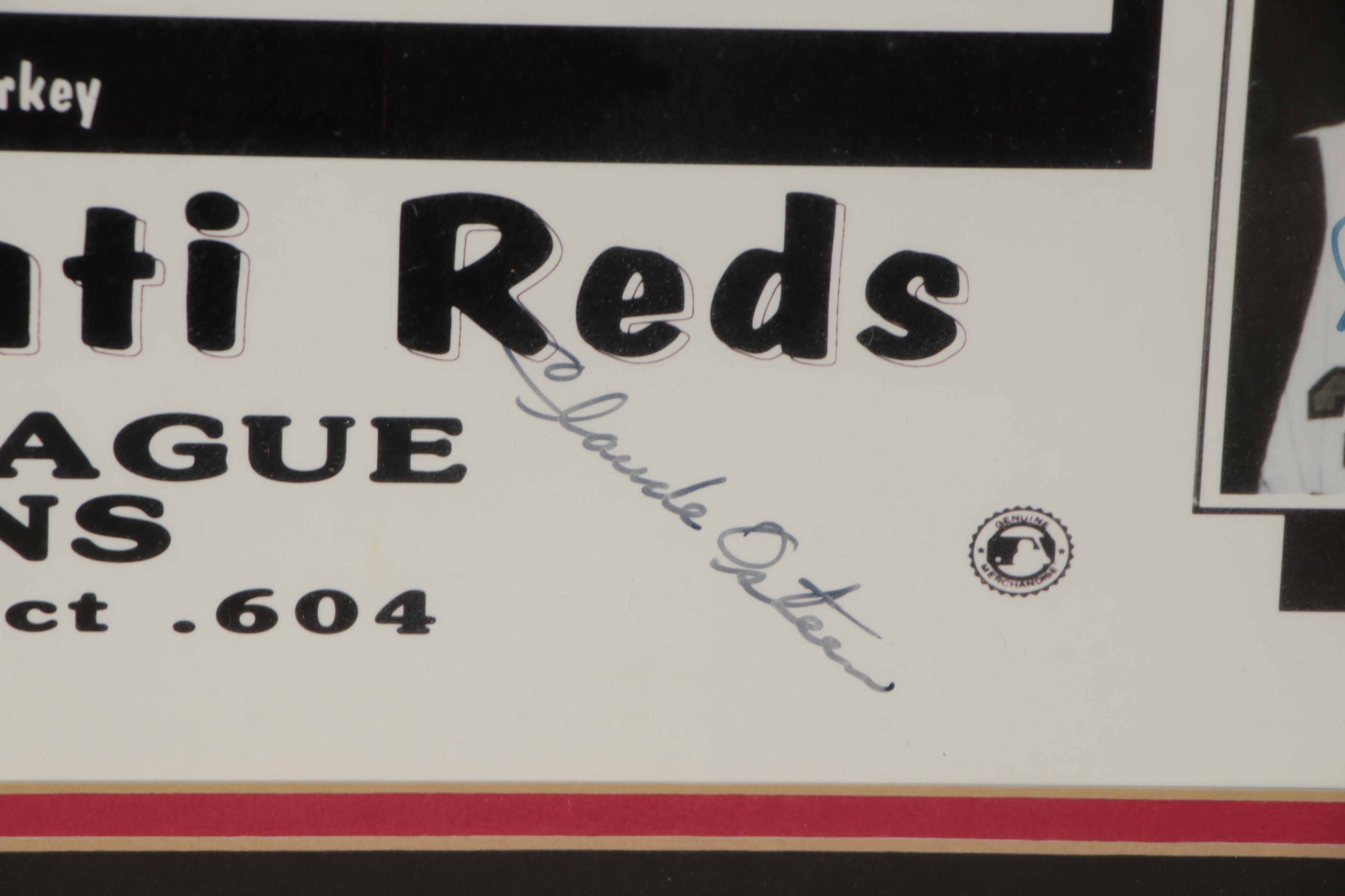 1961 Cincinnati Reds Players Signed Framed Photo Print