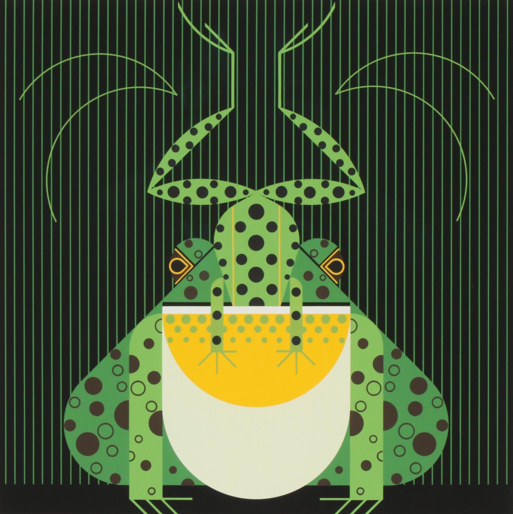 Charley Harper Serigraph "Frog Eat Frog", circa 1977