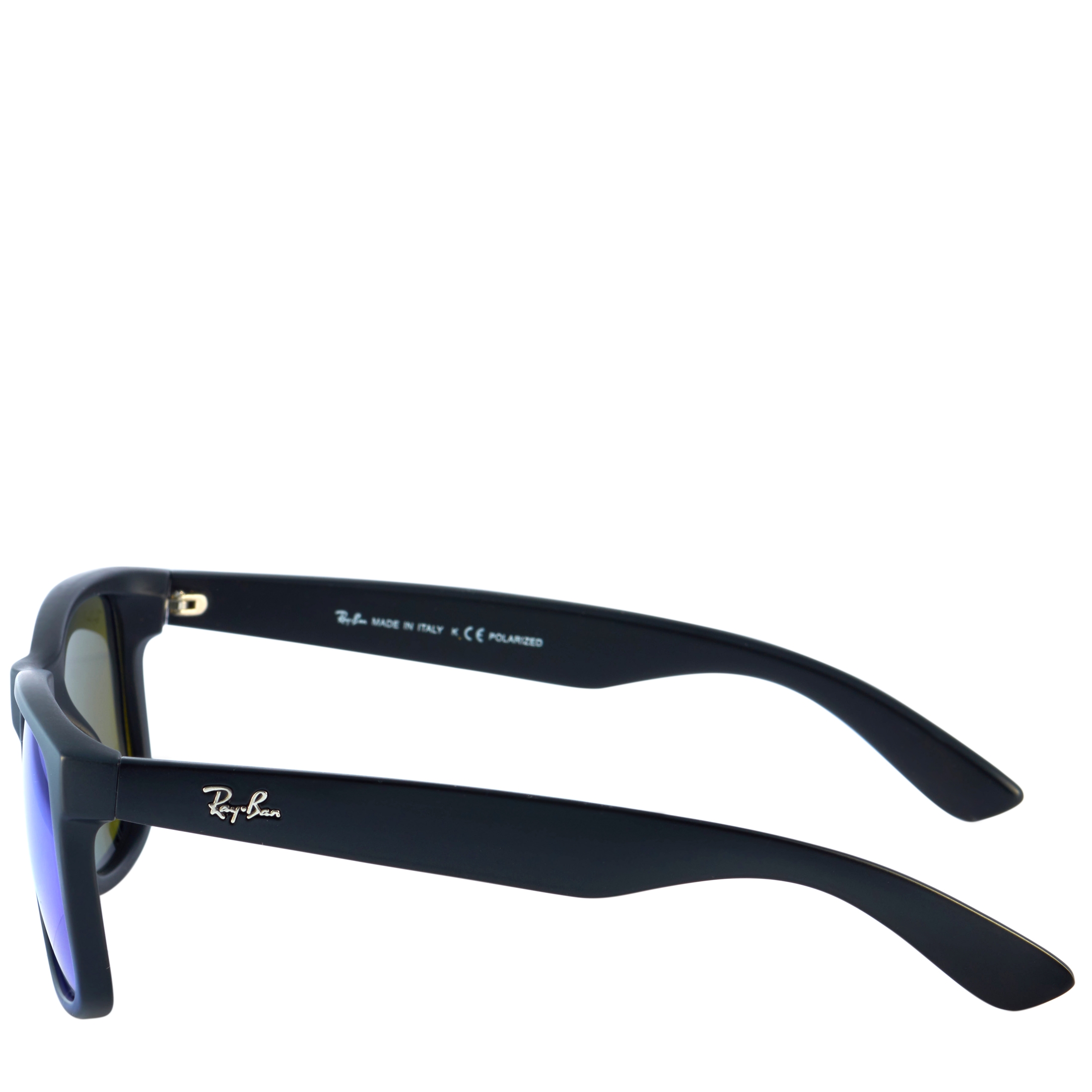 Ray-Ban Polarized Black/Blue Mirrored Sunglasses with Case