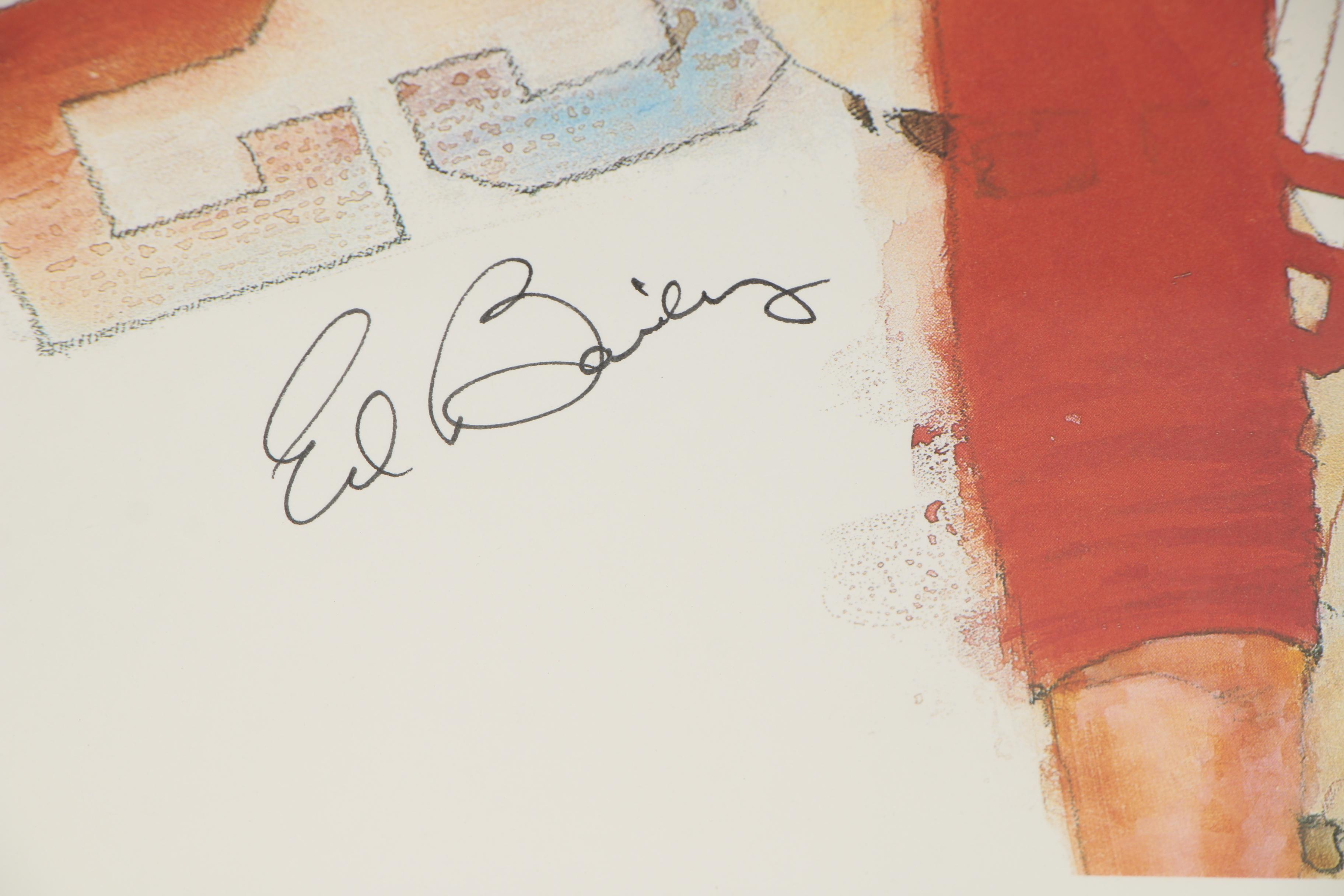 Decathlon Series Signed Print 1950s Cincinnati Reds Stars