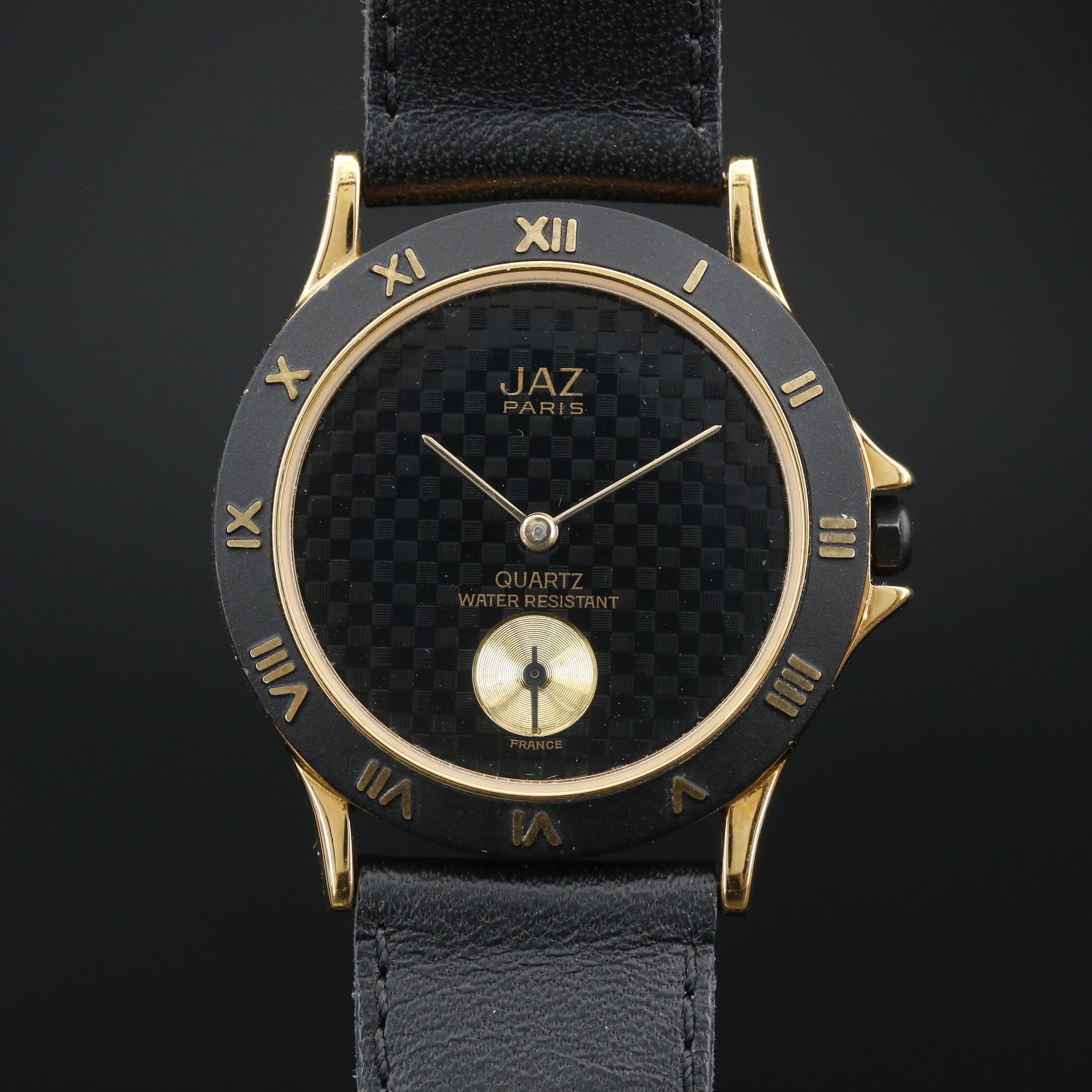 JAZ Gold Tone Quartz Watch