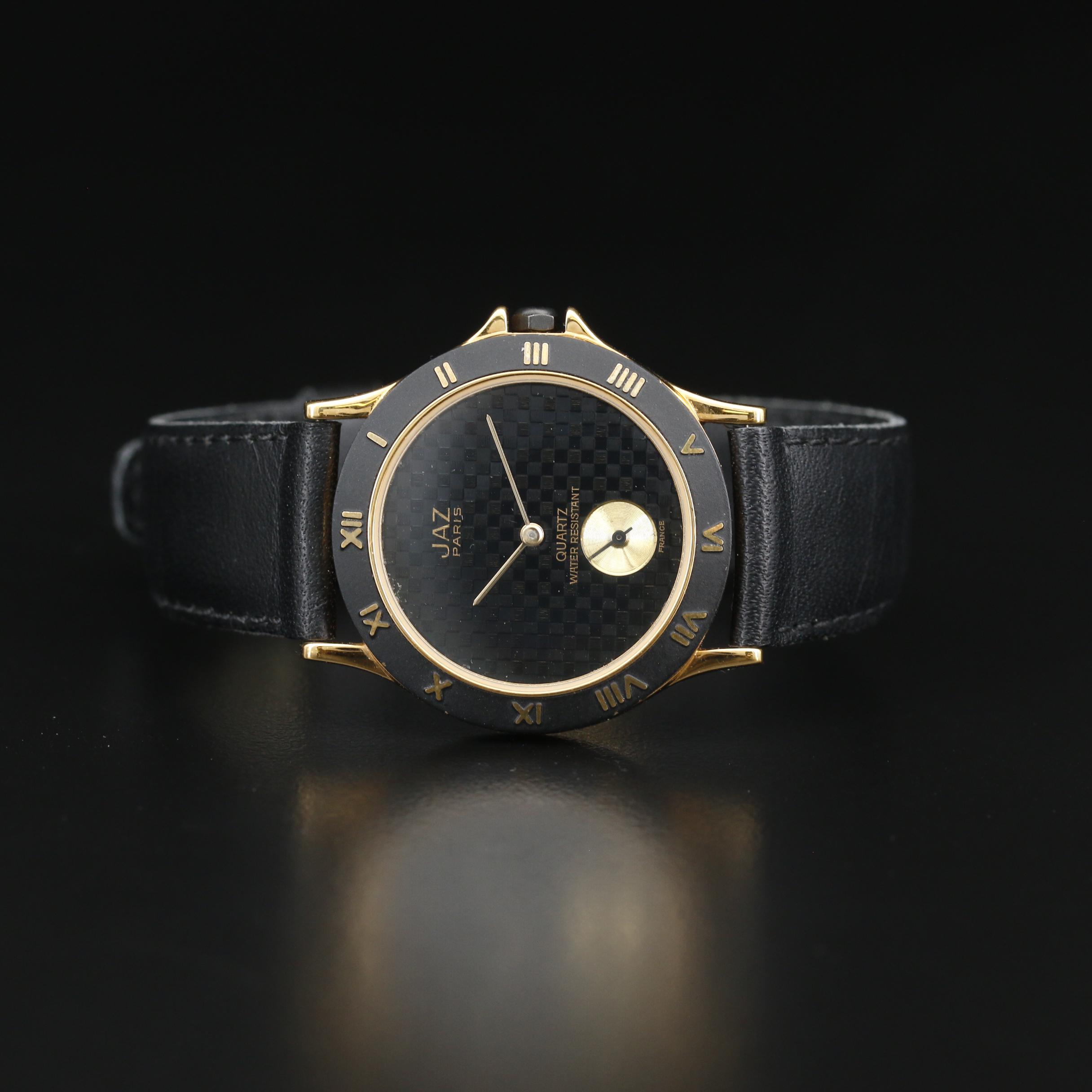 JAZ Gold Tone Quartz Watch