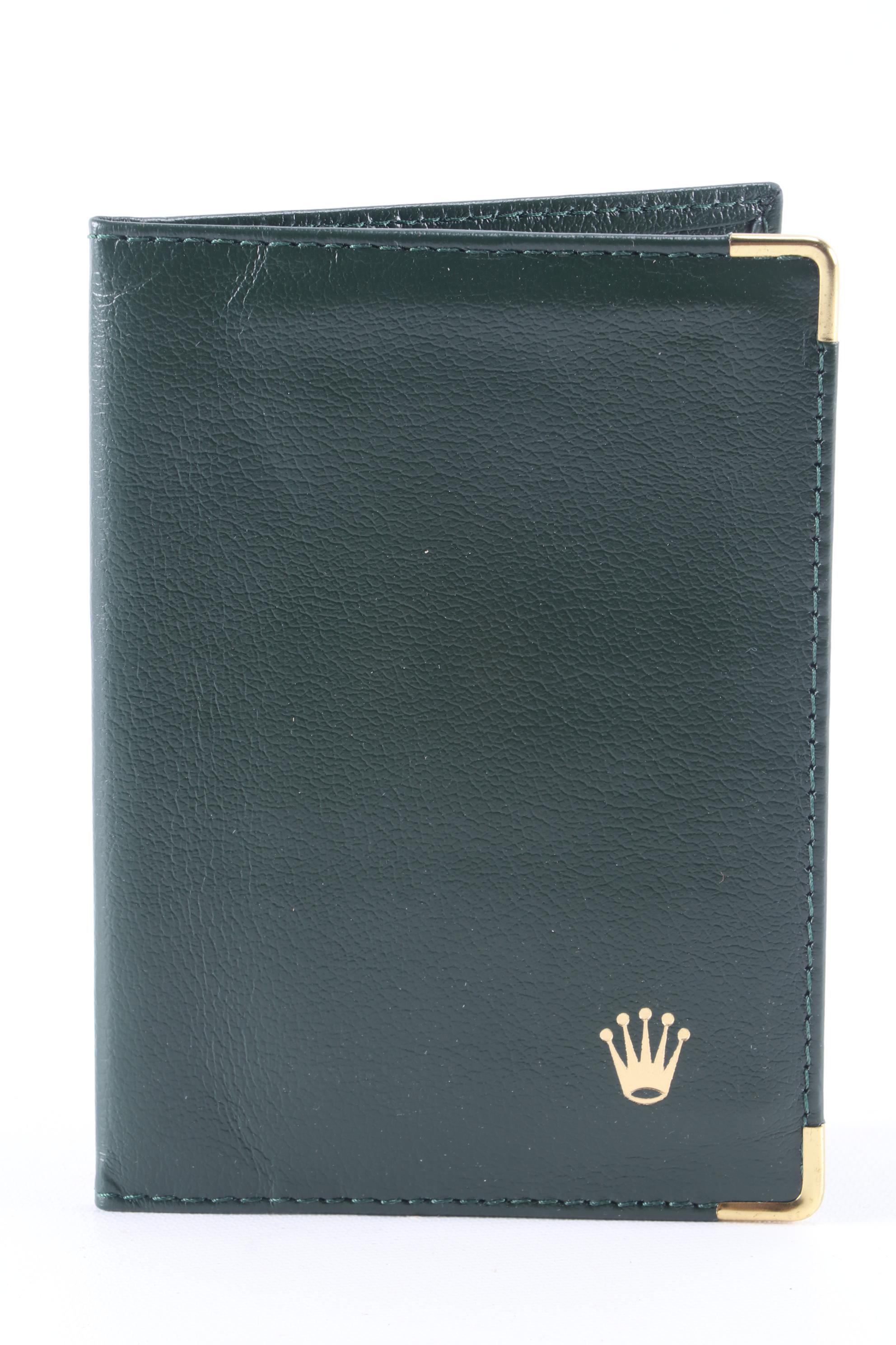 Rolex Green Leather Watch Document Holder