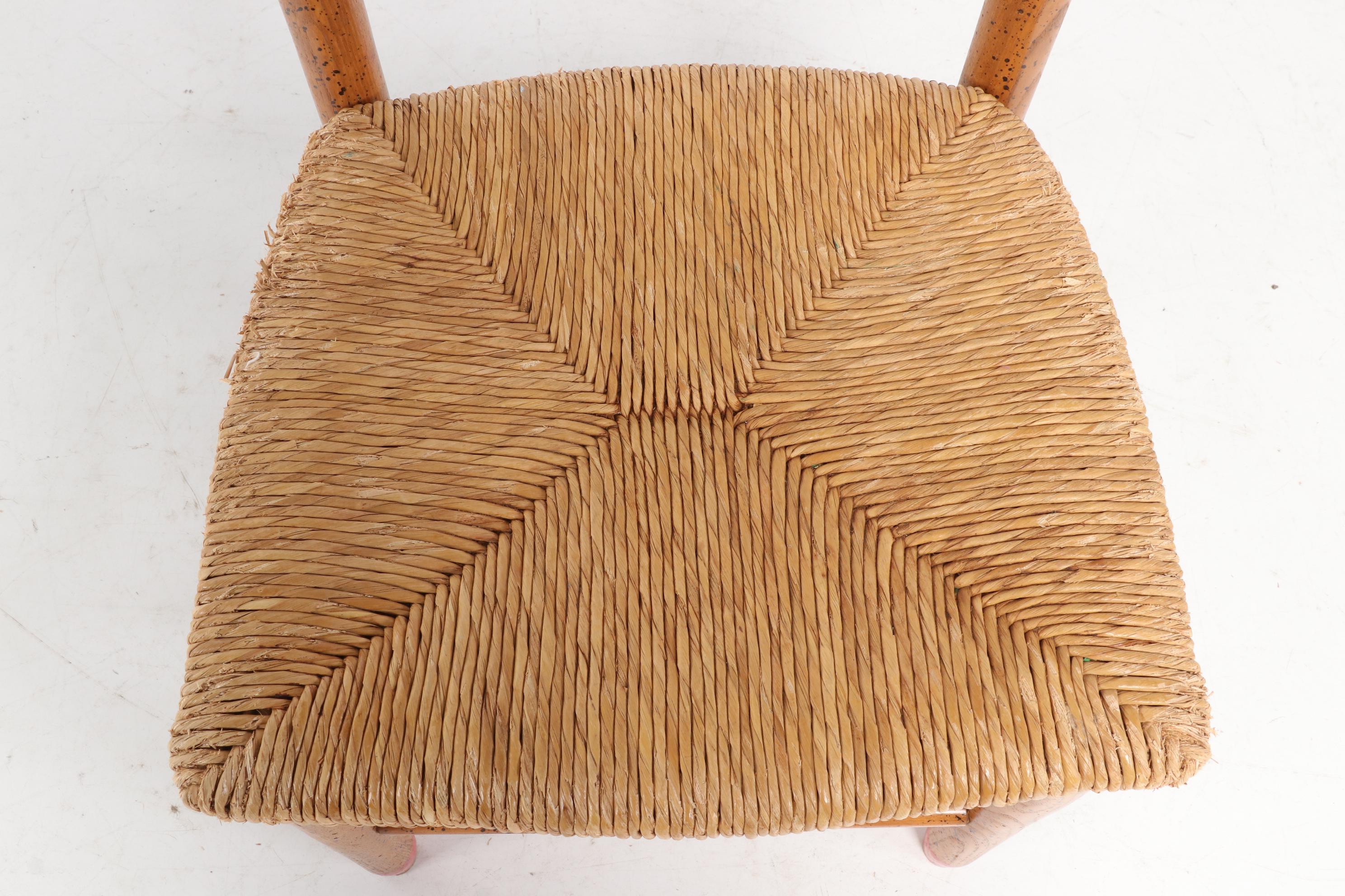David Marsh Southwest Painted Pine Table and Ladder Back Chair Dining Set