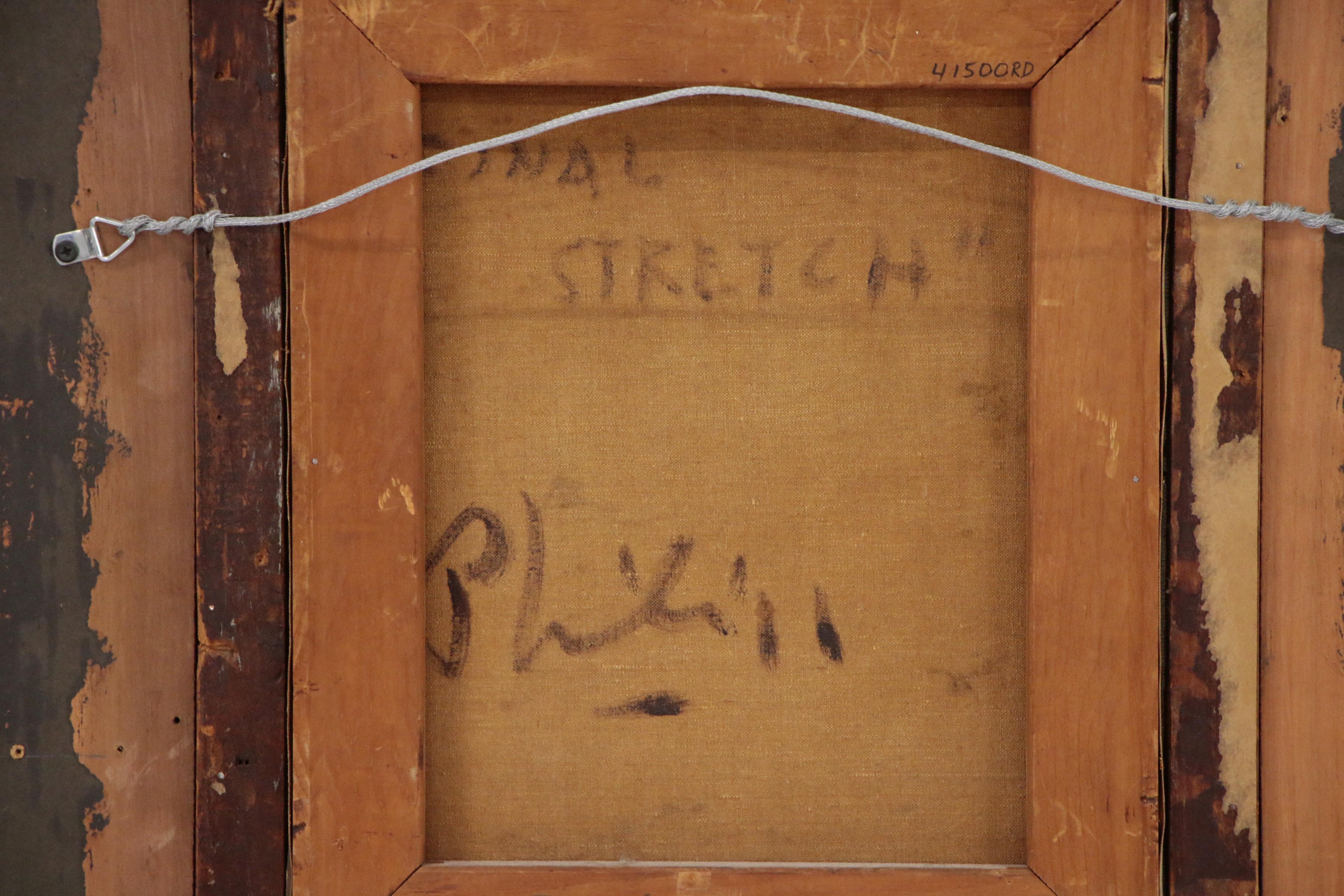 Robert Philipp Portrait Oil Painting "Final Stretch", Circa 1945