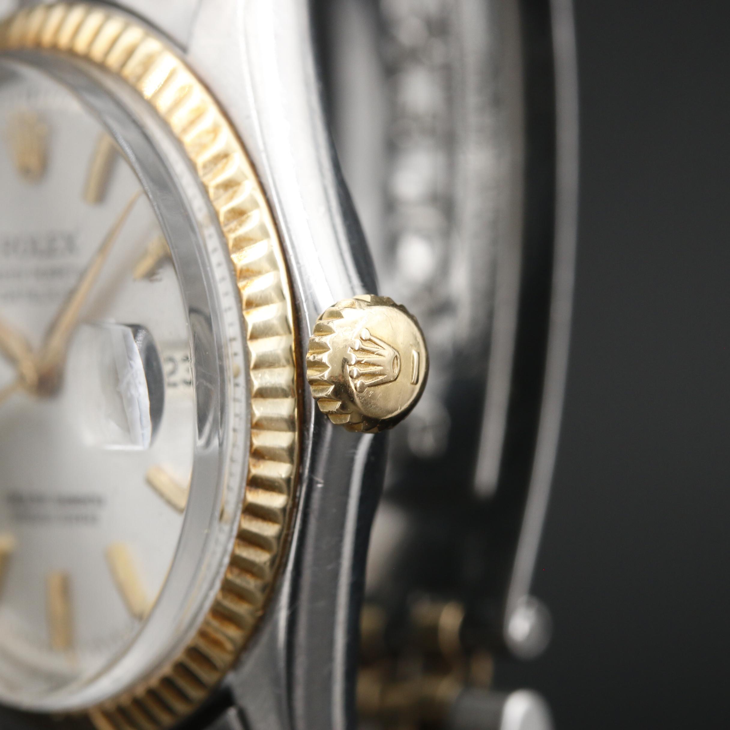 1965 Rolex "Datejust" 14K and Stainless Steel Automatic Watch